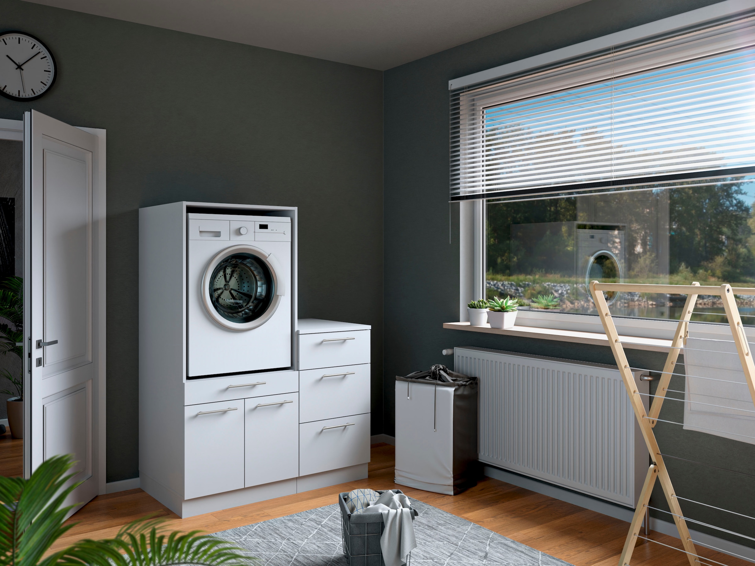 Laundreezy Mehrzweckschrank-Set »Laundreezy, 2-tlg. Mehrzweckschrank-Set B/H/T 118/162/68 cm« 2 Stk. tlg.