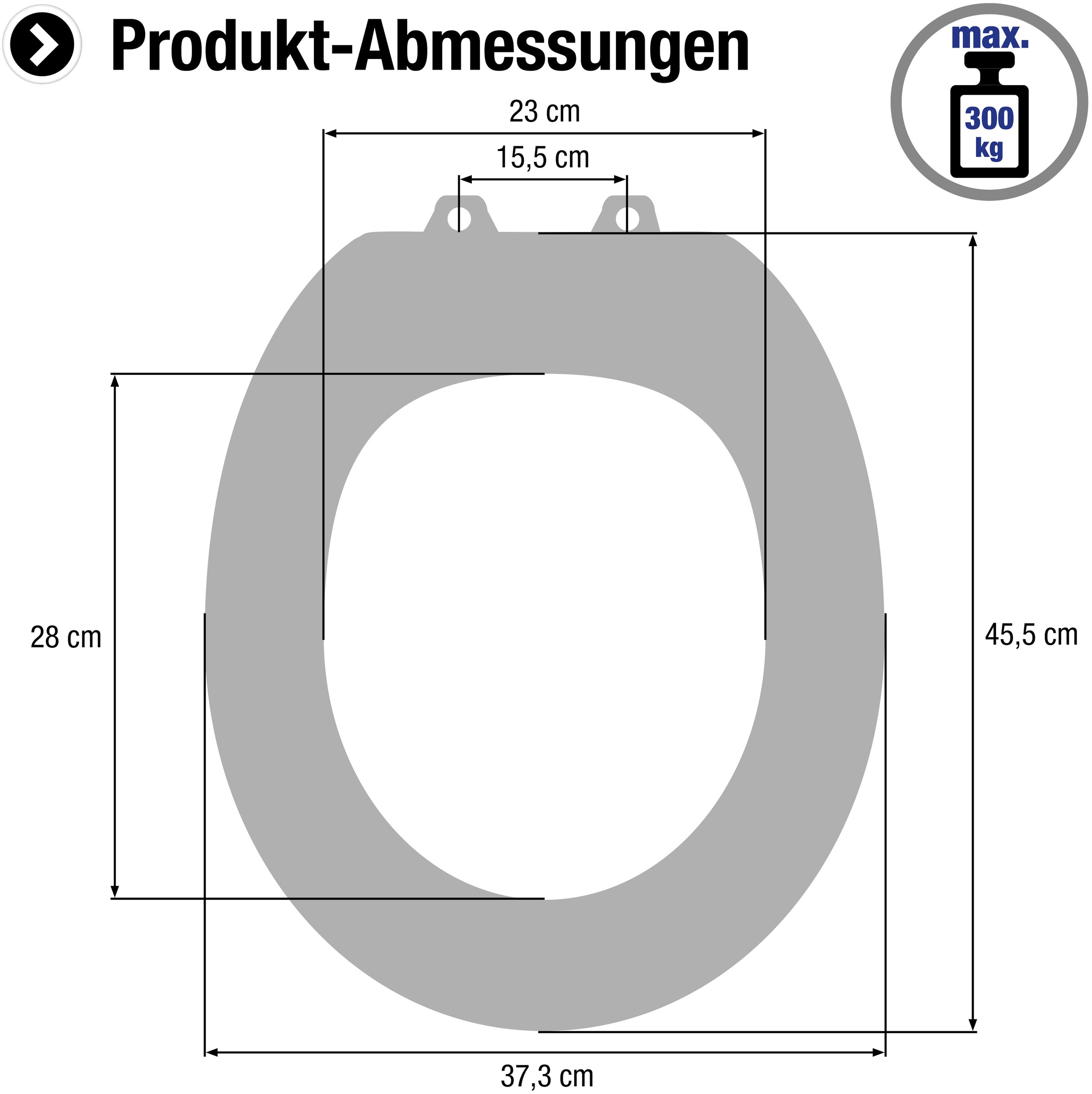 CORNAT WC-Sitz »Journey« hohe Belastbarkeit bis 300kg