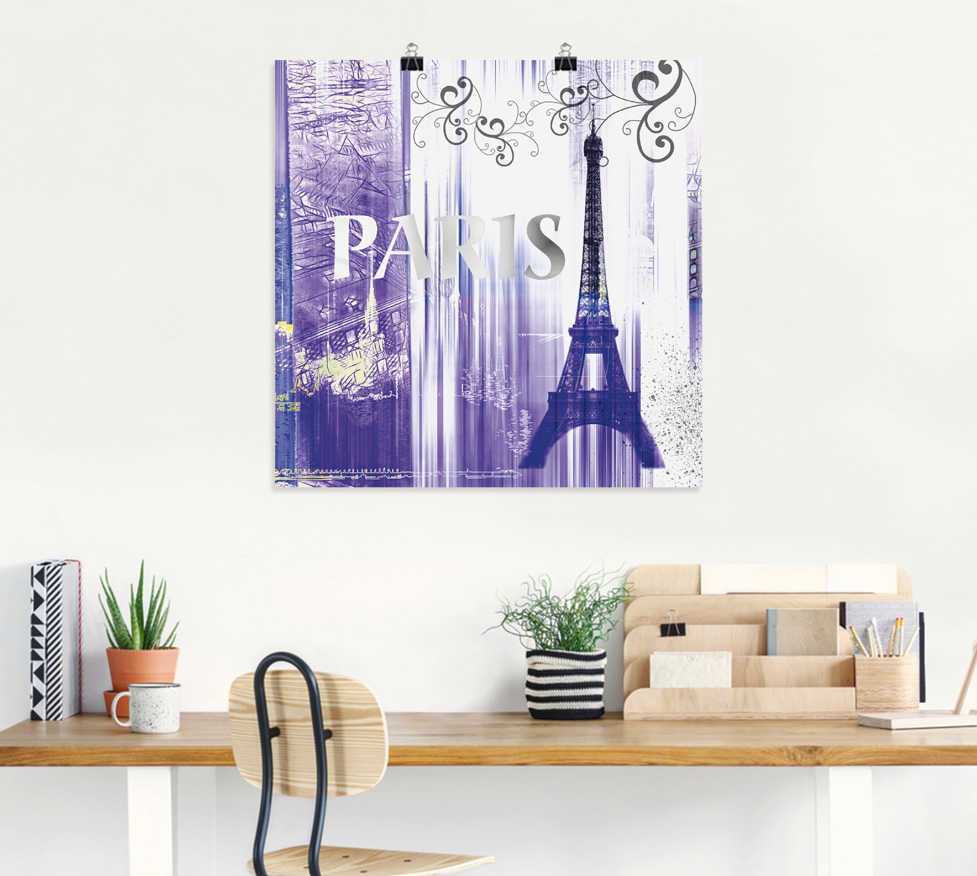 Artland Wandbild »Paris Skyline Collage II«, Gebäude, (1 St.), als Leinwandbild, Poster in verschied. Größen