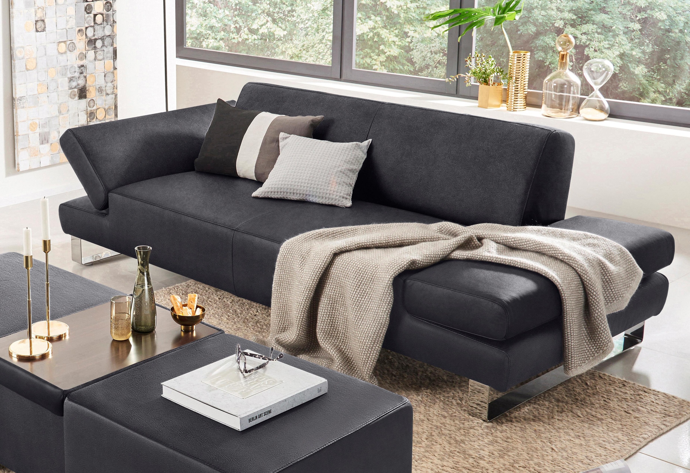 W.SCHILLIG 2-Sitzer »taboo Designsofa mit hohem Sitzkomfort«, mit Normaltiefe, inklusive Armlehnenverstellung