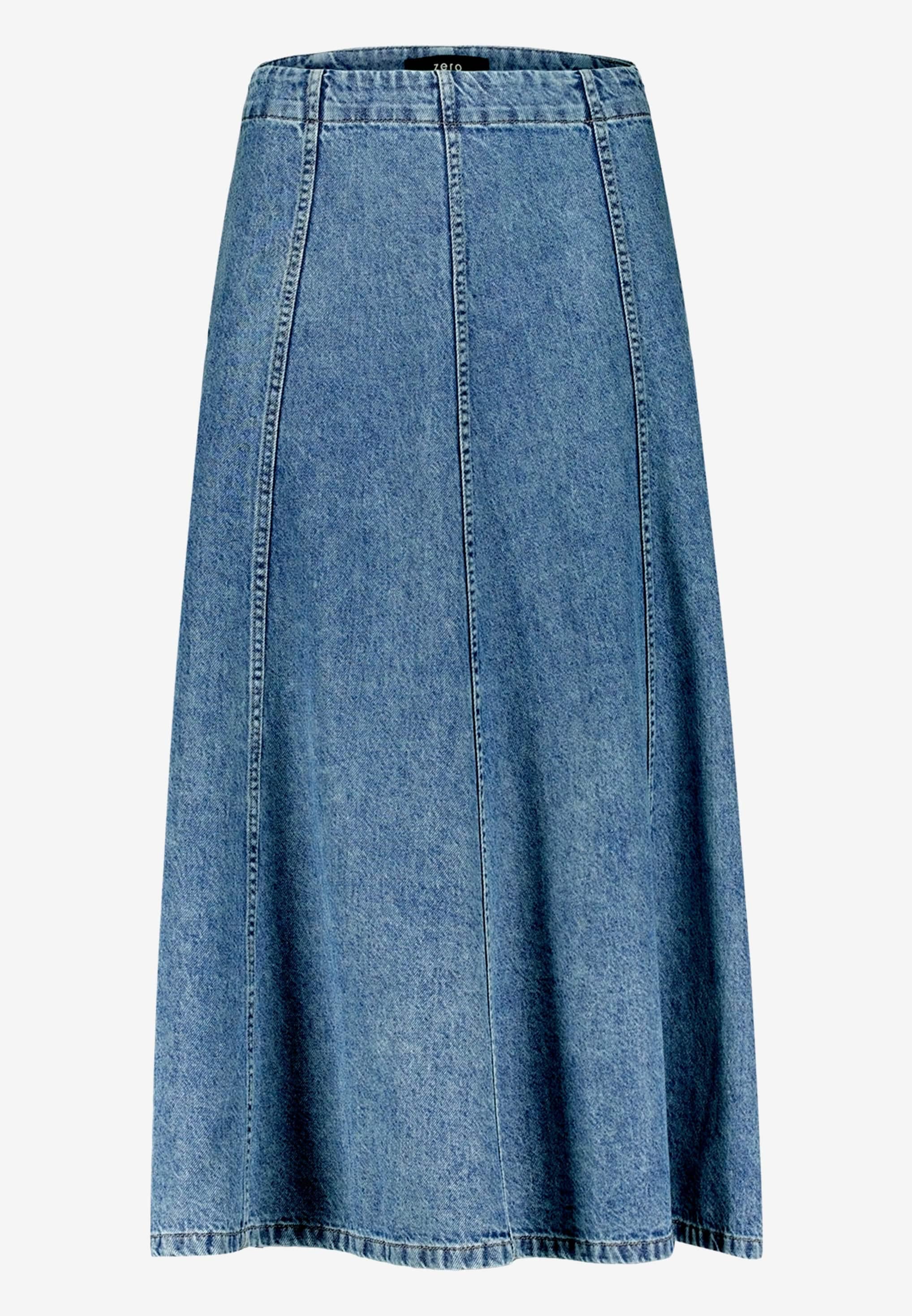 Zero Jeansrock 7/8 Länge / Reißverschluss hinten