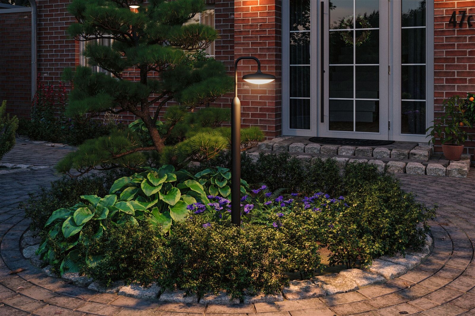 Paulmann LED Pollerleuchte »Nostro IP44 rund 1.135mm 3000K 10W 900lm 230V Anthrazit Aluminium«, 1 flammig, seewasserresistent