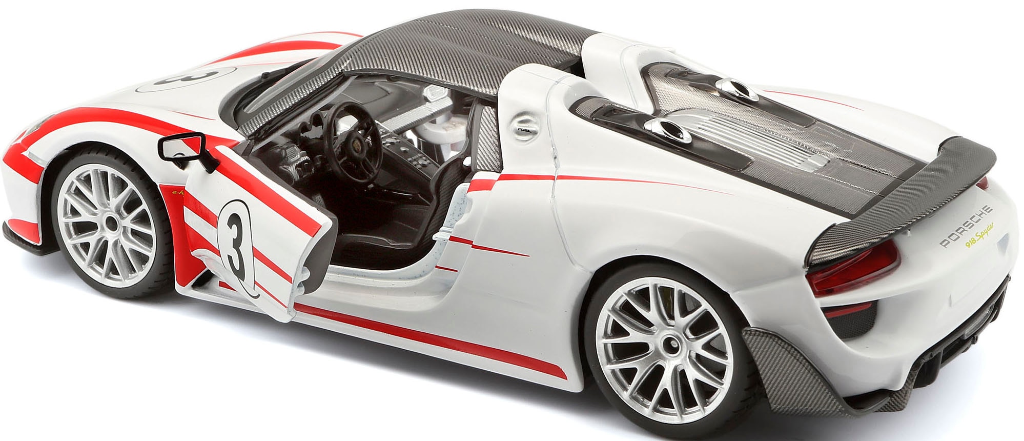 Bburago Sammlerauto »Racing Porsche 918 Spyder, Weissach«, 1:24