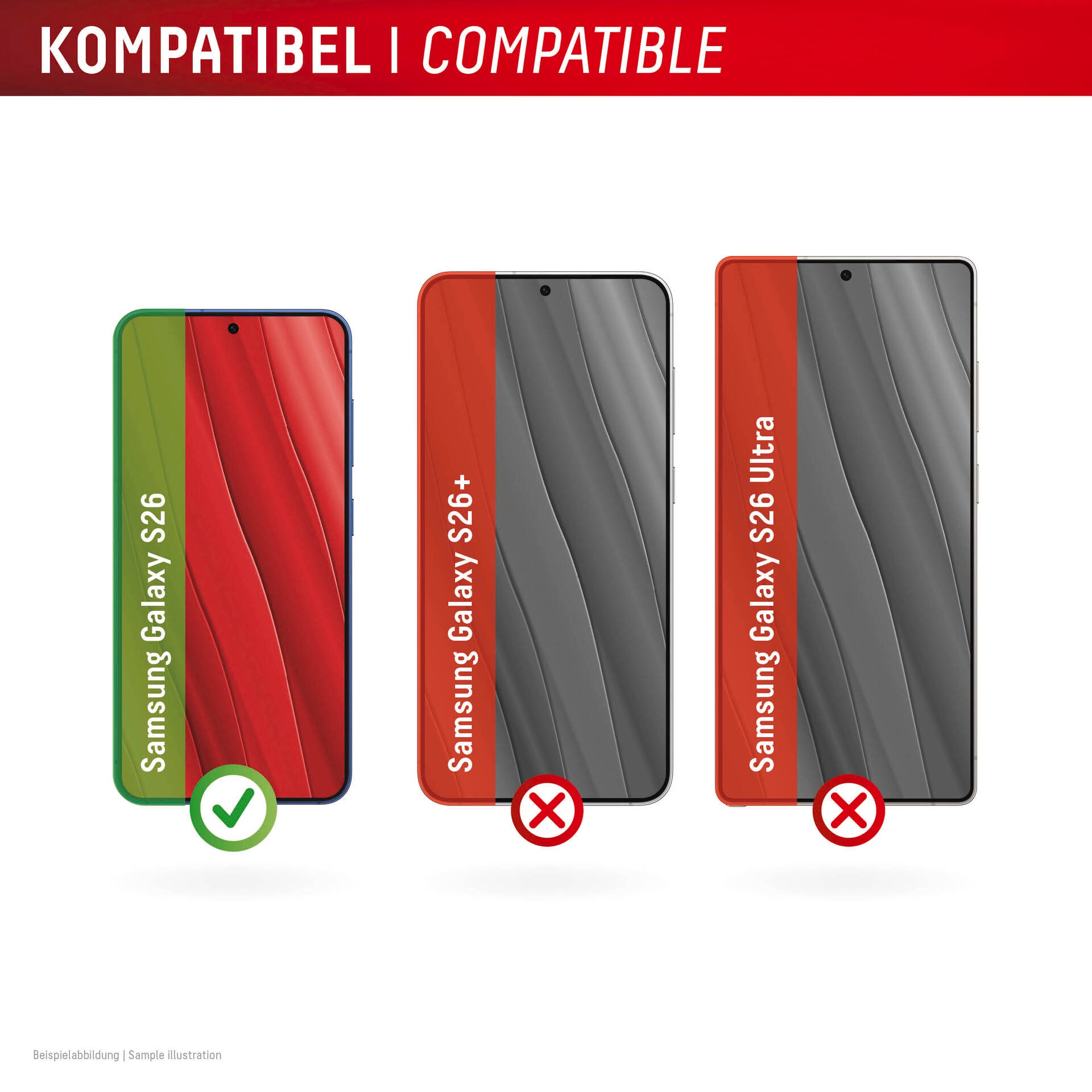 Displex Displayschutzglas »Real Glass Screen Protector mit MountMaster« für Samsung Galaxy S26 Displayschutzfolie, Schutzfolie, Bildschirmschutz, kratz- & stoßfest