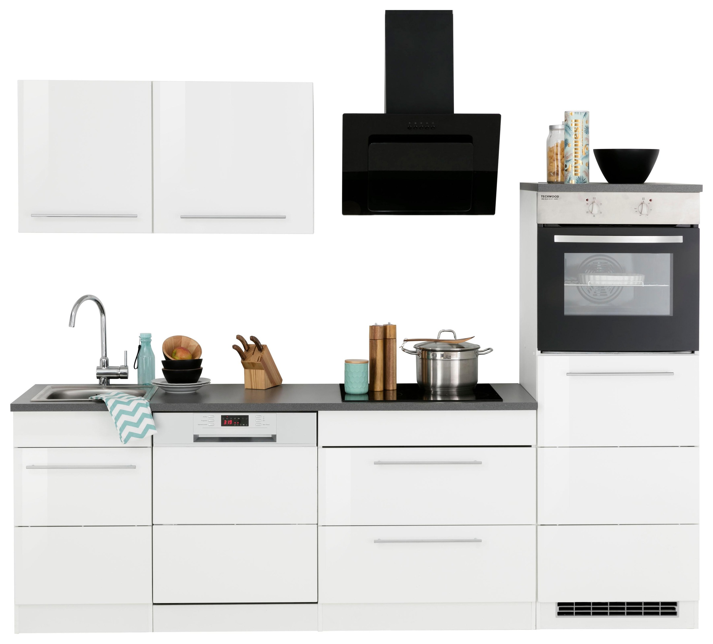 HELD MÖBEL Küchenzeile »Trient«, mit E-Geräten, Breite 250 cm auf Rechnung  bestellen | Küchenzeilen mit Geräten