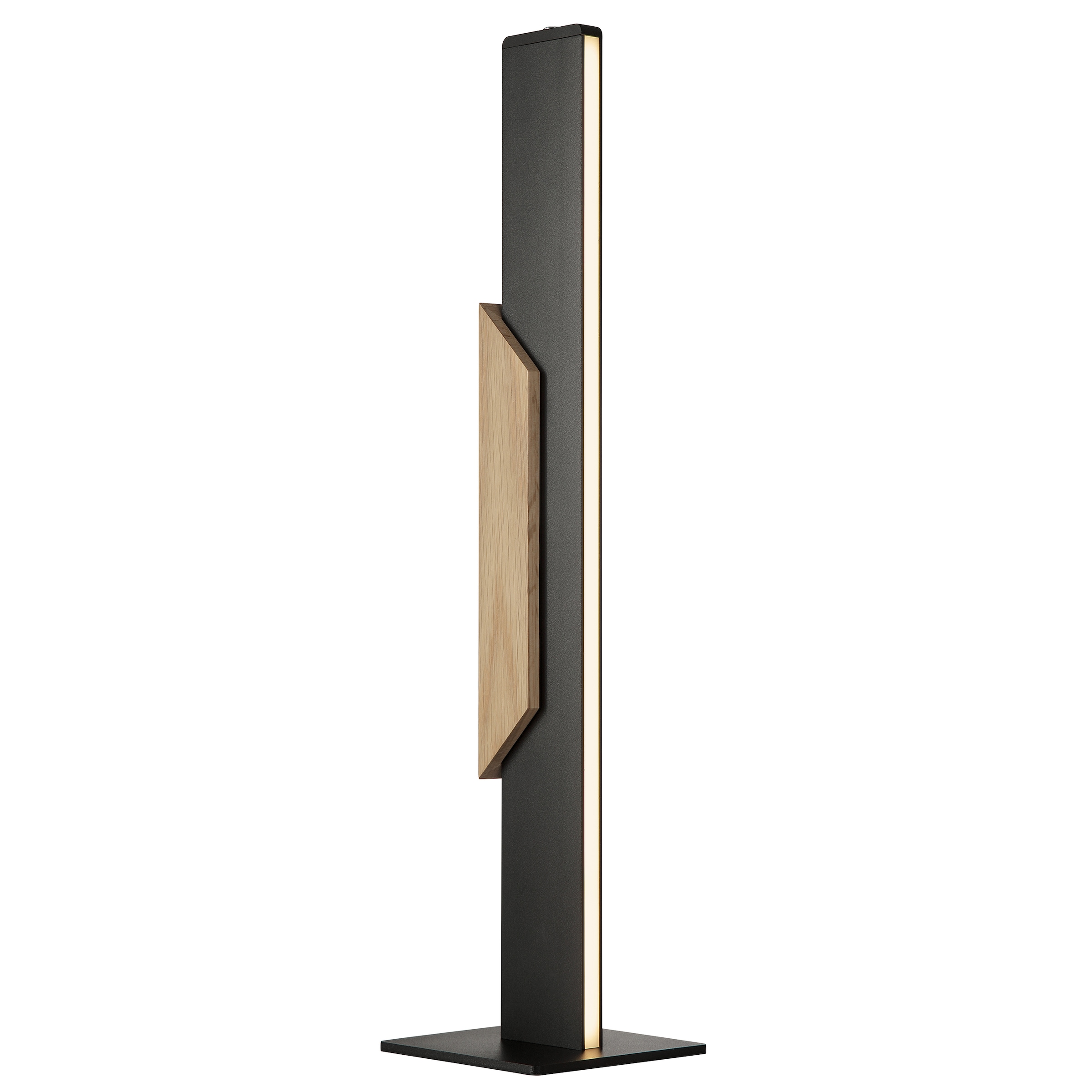 lumiCouture LED Tischleuchte »Arcus« LED-Modul 1 Stk. Warmweiß Höhe 52 cm, 1800 Lumen, 2700 Kelvin, Metall/Holz, schwarz/braun