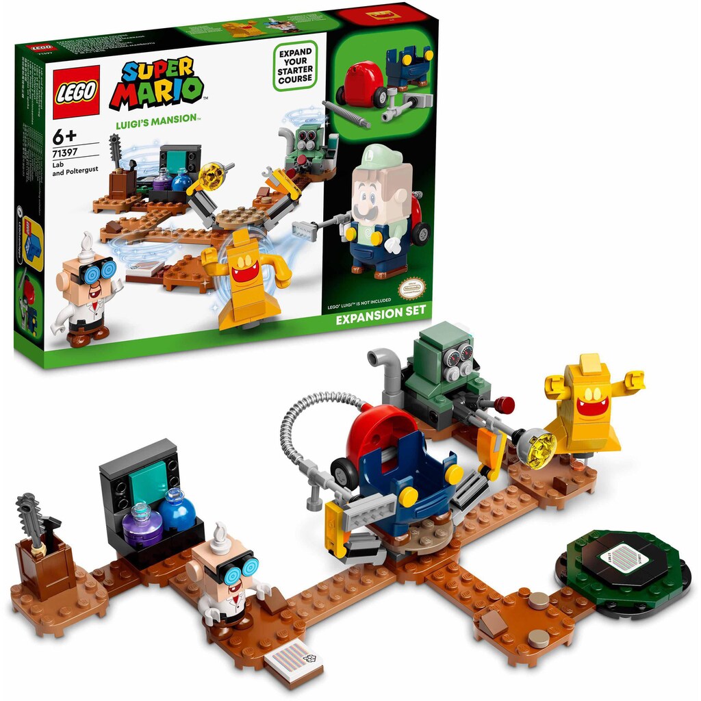 LEGO® Konstruktionsspielsteine »Luigi’s Mansion™: Labor und Schreckweg – Erweiterungsset (71397)«, (179 St.), LEGO® Super Mario