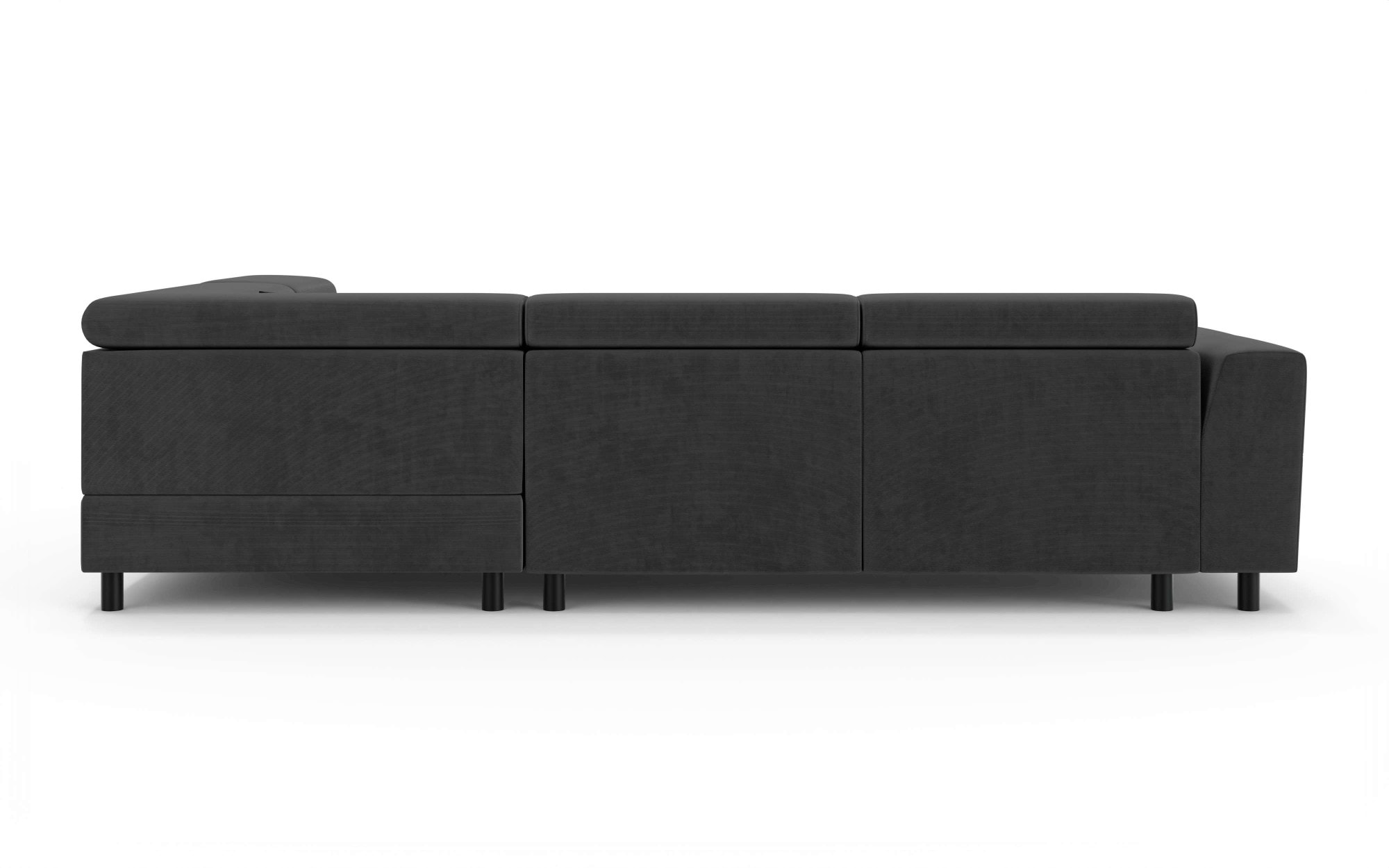 OTTO home Ecksofa »AADEN Schlafsofa mit verstellbaren Kopfstützen, B/T/H: 254/199/90 cm«, mit Bettfunktion und Bettkasten, Ottomane rechts/links bestellbar