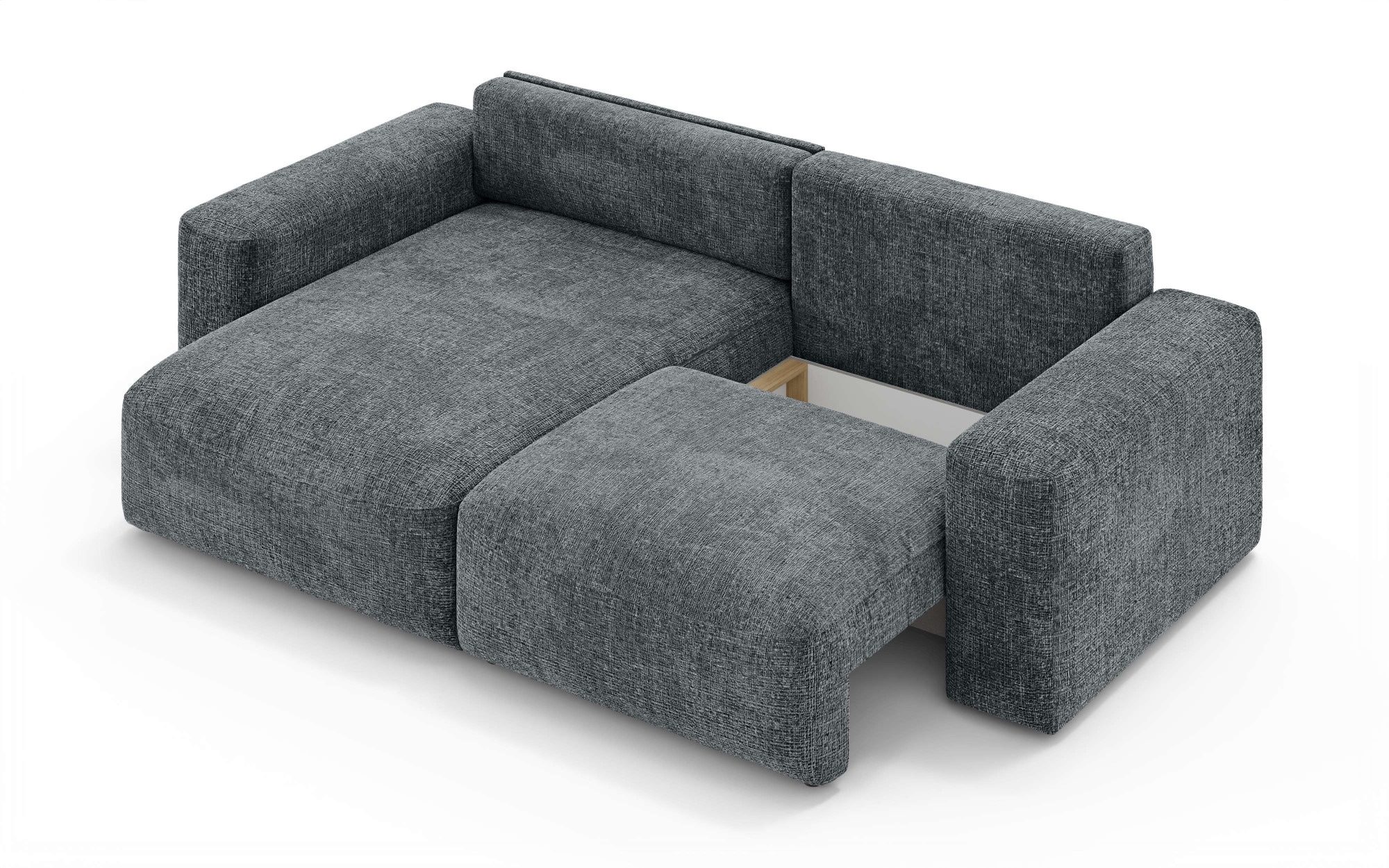 OTTO home Ecksofa »MATTS Schlafsofa mit Bettkasten, Maße B/T/H: 265/159/89 cm«, L-Form mit Recamiere rechts oder links, hoher Sitzkomfort