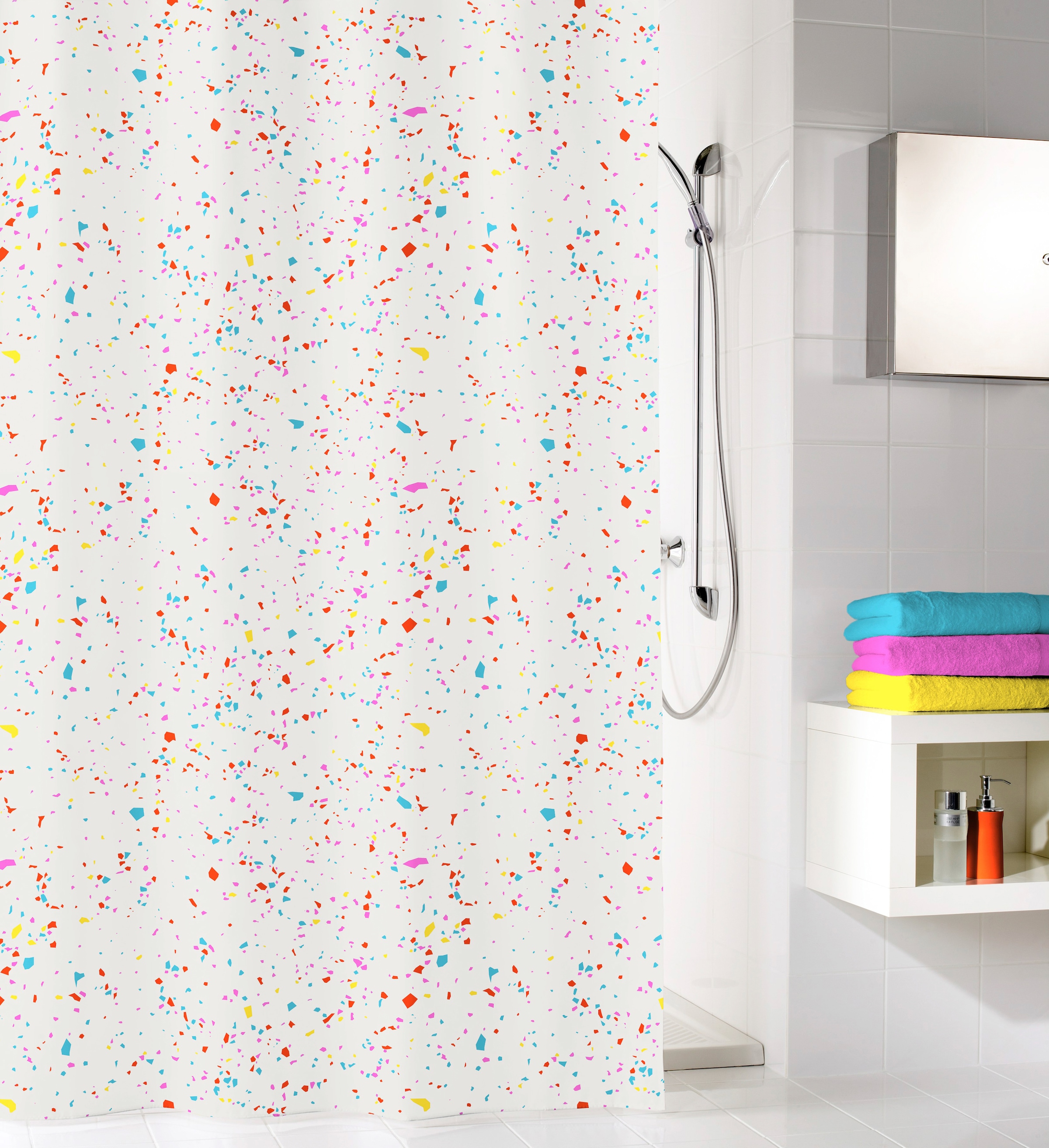 Kleine Wolke Duschvorhang "Confetti" Breite 180 cm Höhe 200 cm