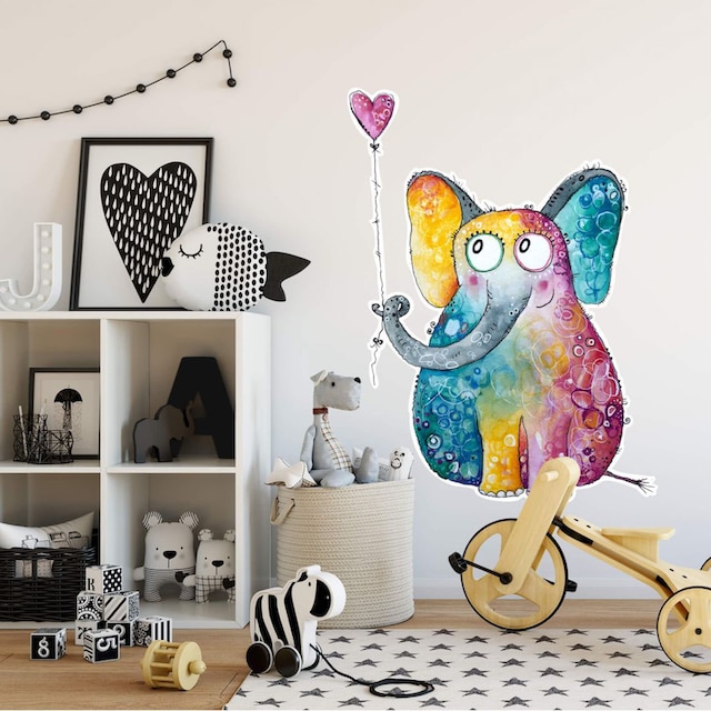 Wall-Art Wandtattoo »Elefant mit Herz Luftballon«, (1 St.) bequem kaufen | Wandtattoos
