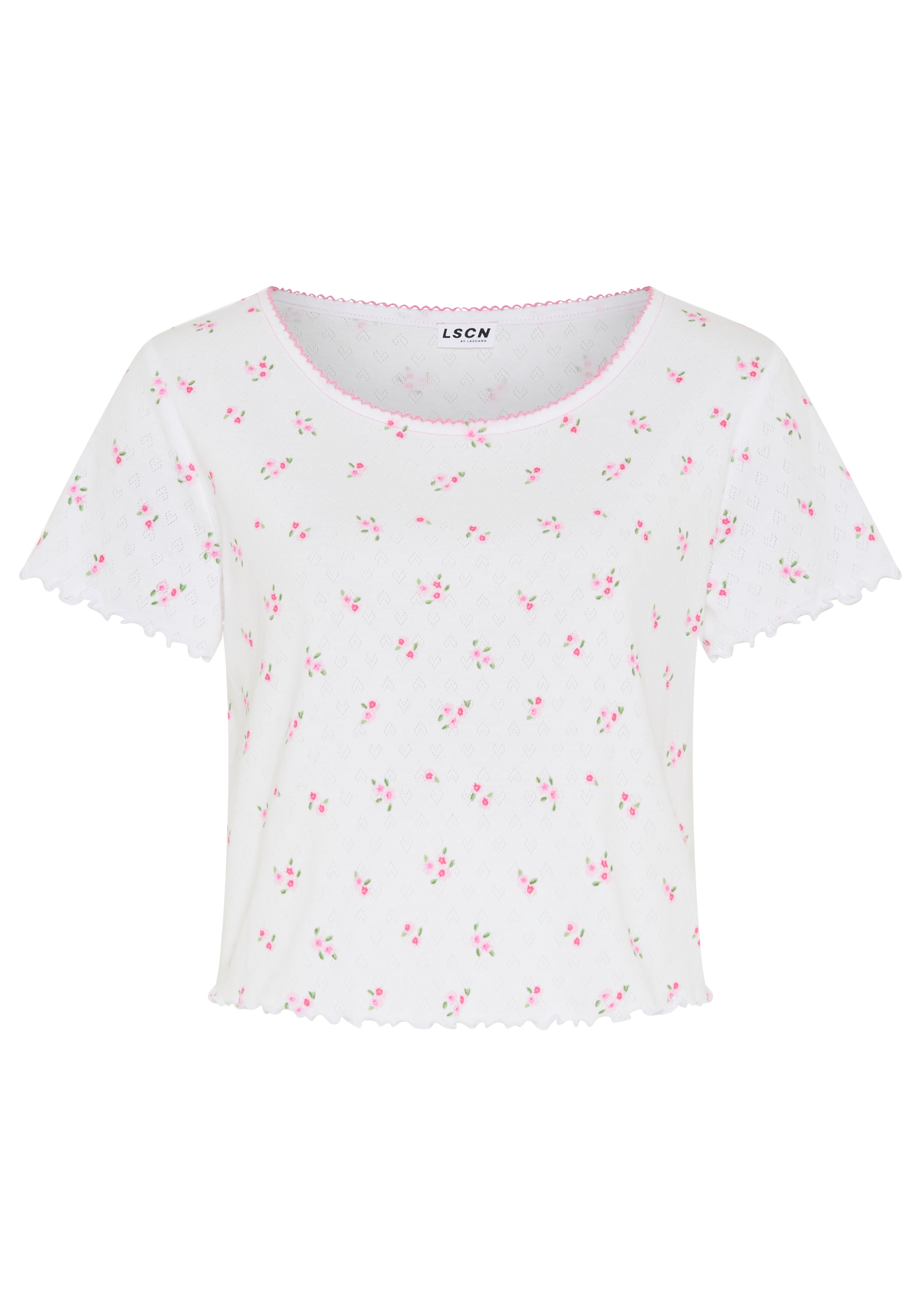 LSCN by LASCANA Shorty 2 mit Babylock Saum