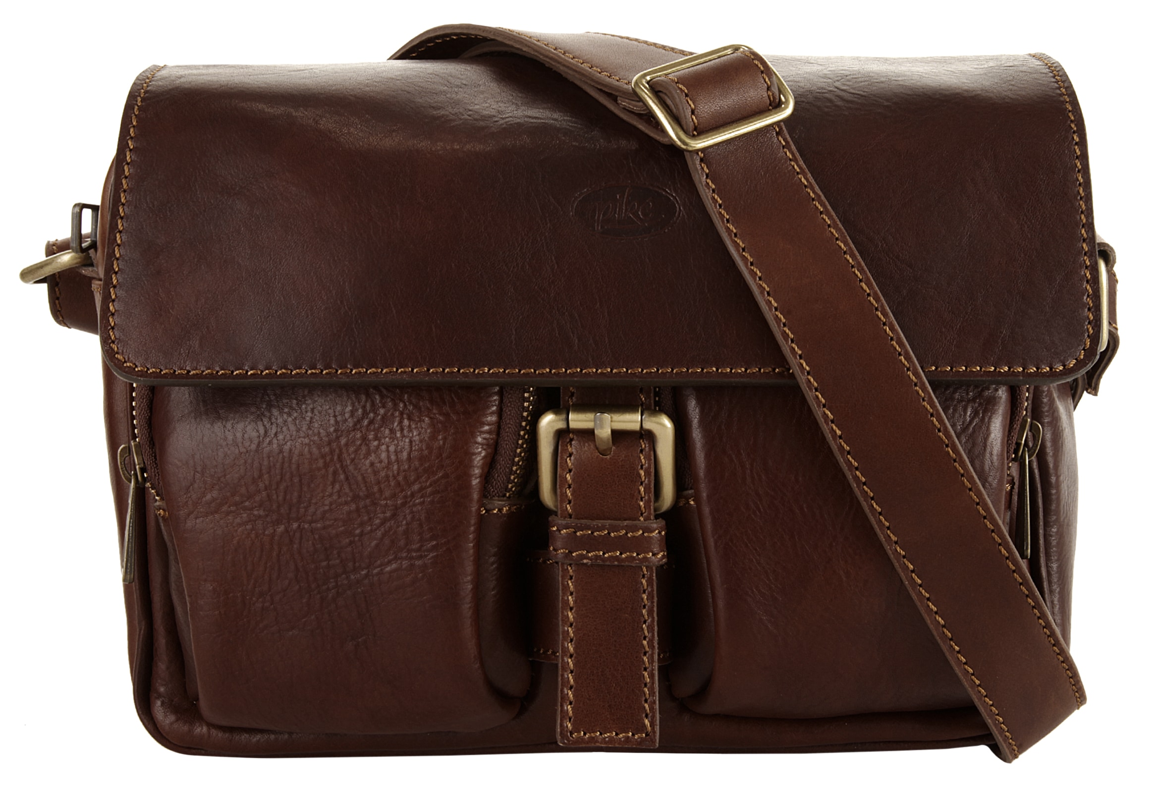 Piké Umhängetasche, echt Leder, Made in Italy
