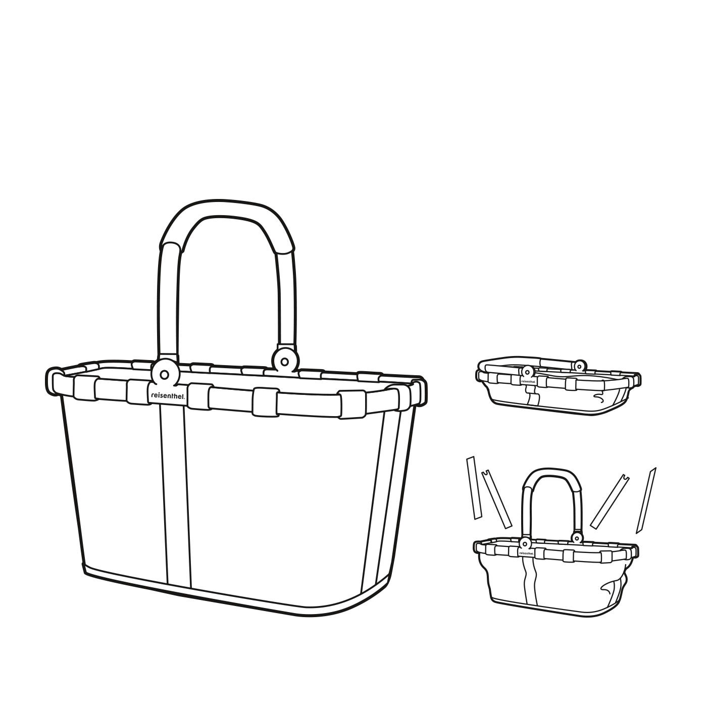REISENTHEL® Einkaufskorb »carrybag XS« Standfüße, Griff umklappbar, flach zusammenlegbar, stabiler Griff