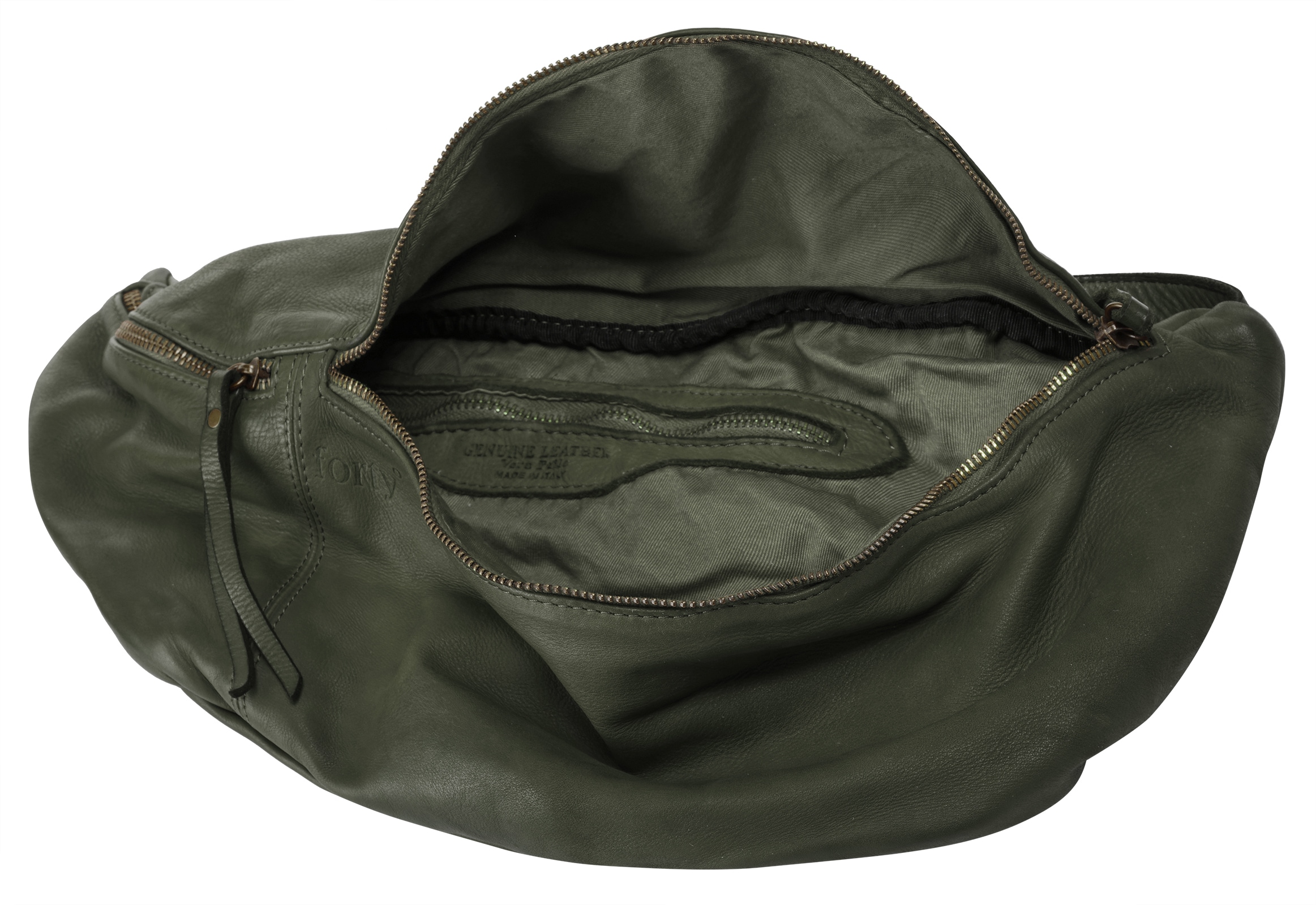 forty° Umhängetasche, echt Leder, Made in Italy