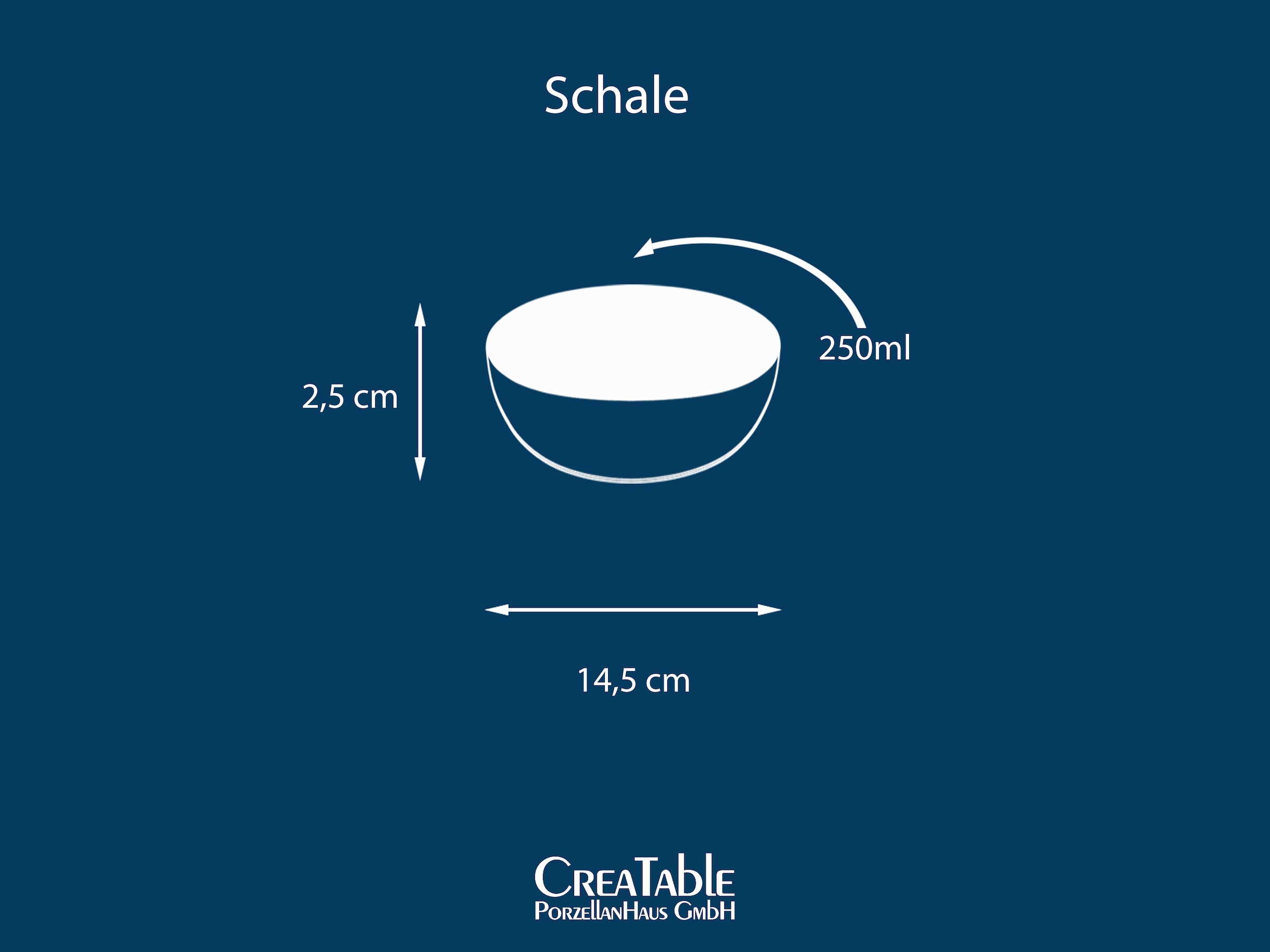 CreaTable Schale »Yuki« 4 Stk. aus Steinzeug Beilagenschale, reaktiver Digitaldruck