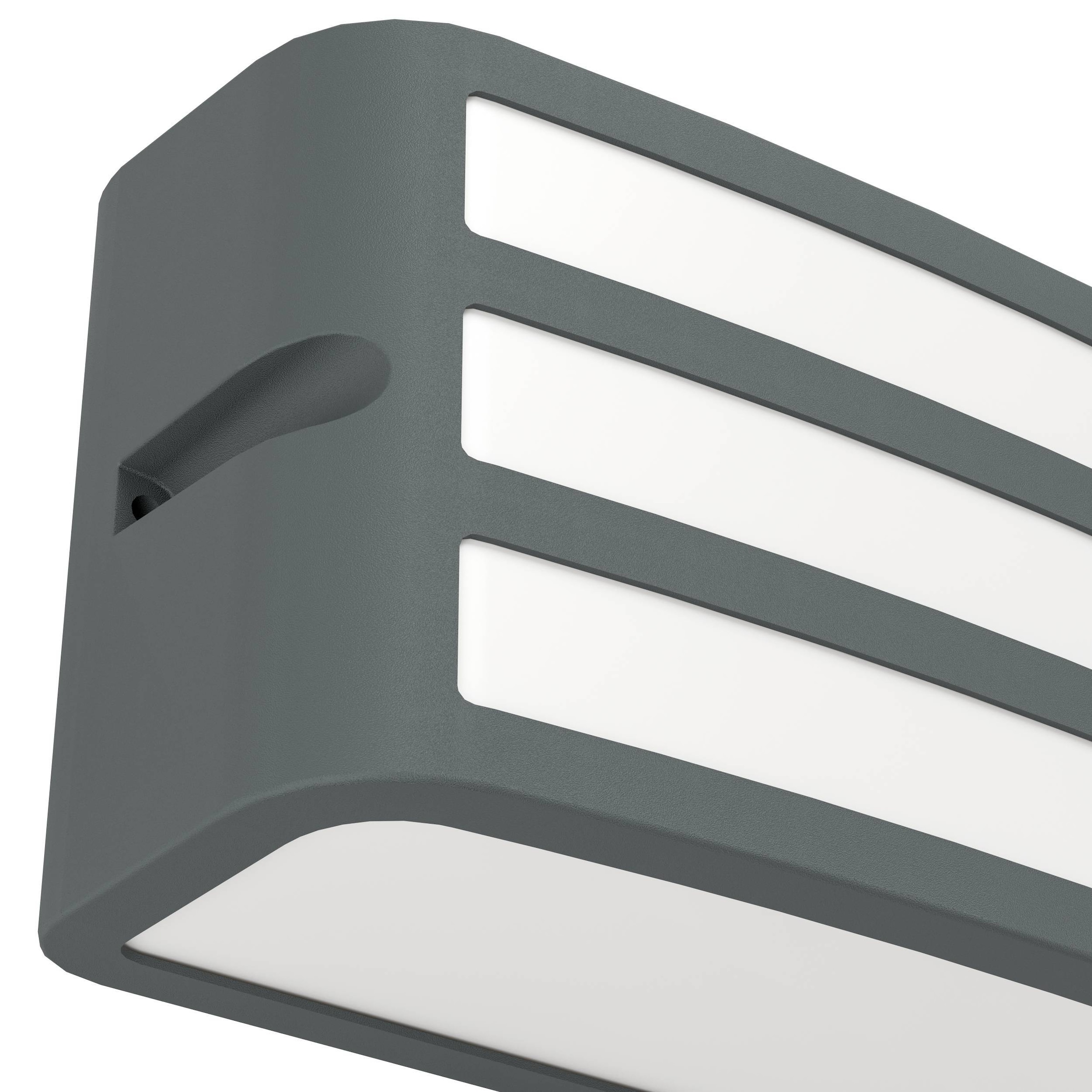 EGLO Wandleuchte »Camarda Wandlampe, rechteckige Außenlampe, Außenwandleuchte, IP54, E27« E27 1 Stk. Wand-/Deckenleuchte - L22 x H11 x AL9 cm - anthrazit - 1X40W exkl.