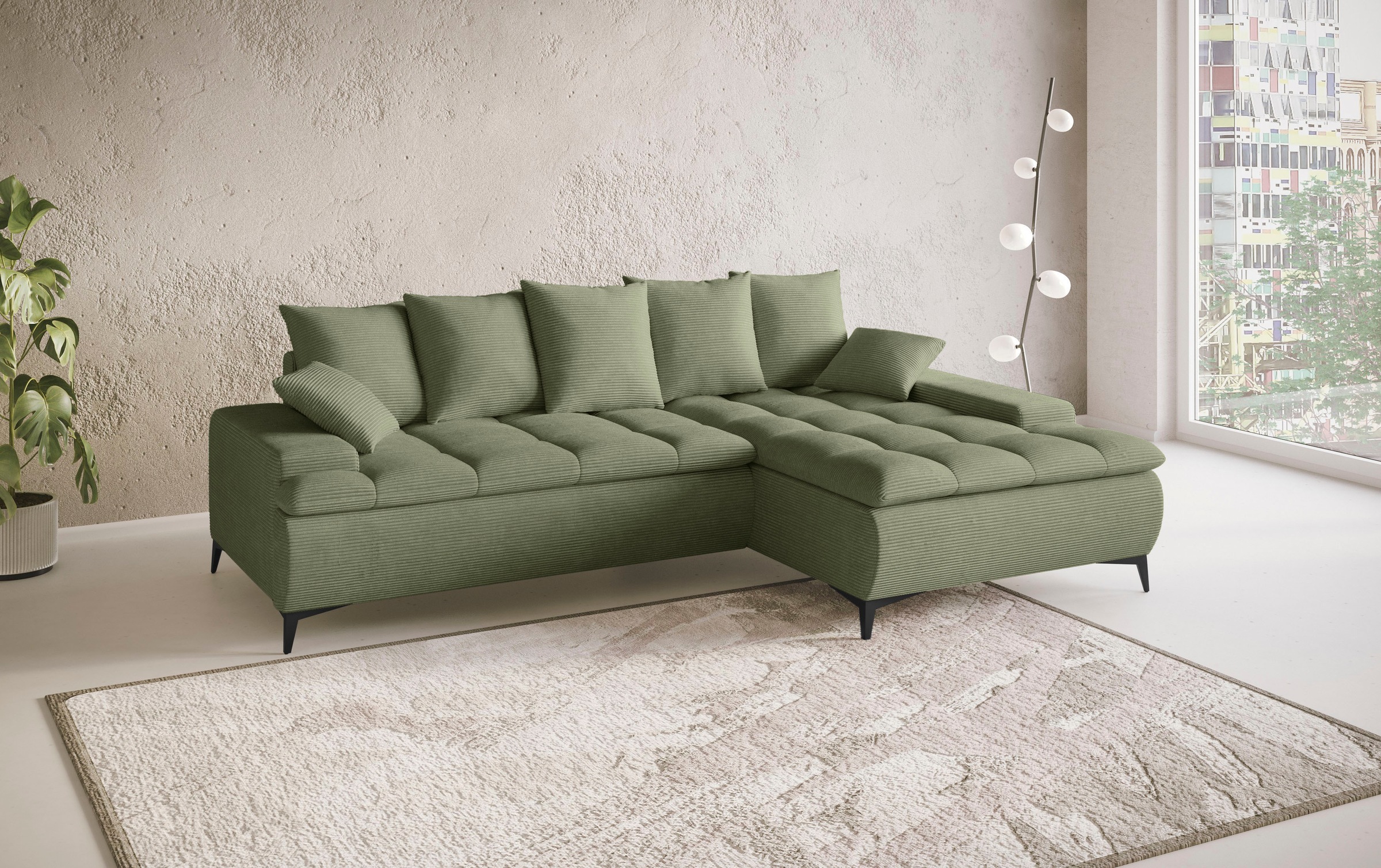 Mr. Couch Ecksofa »Haiti III, L-Form«, Mit Kaltschaum, bis 140 kg belastbar
