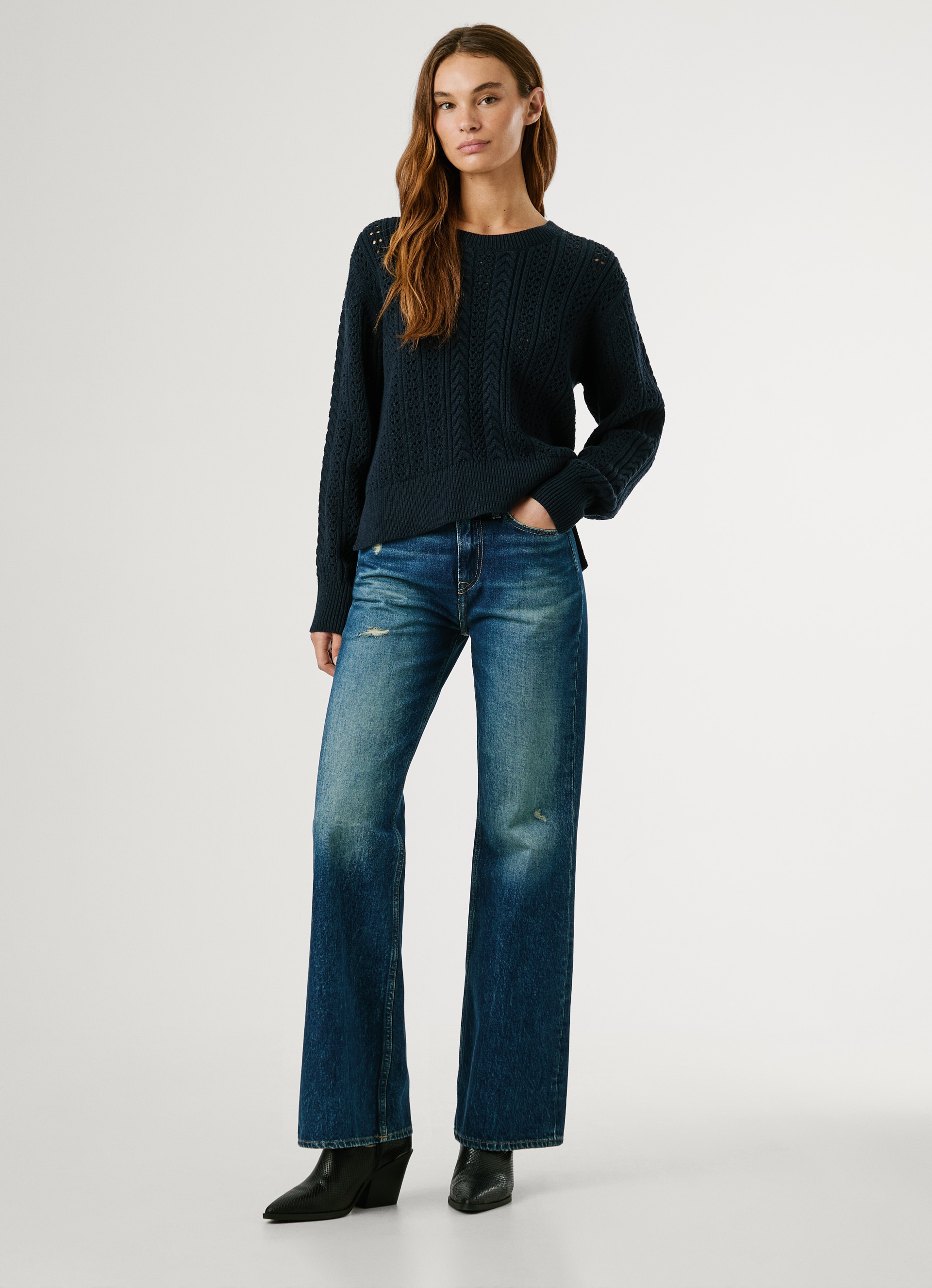 Pepe Jeans Strickpullover »CANDIDE«, mit Lochmuster