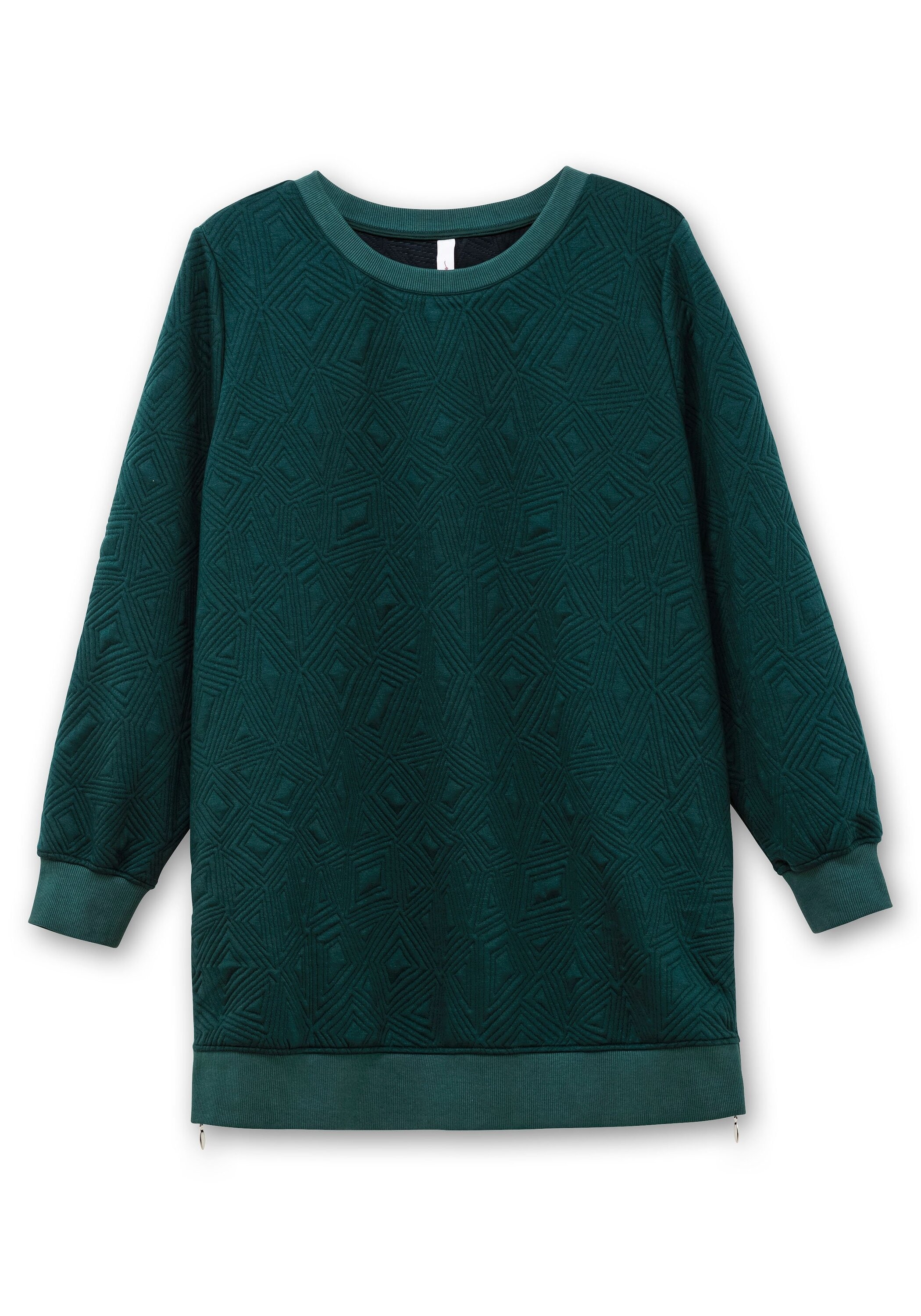 Sheego Sweatshirt »Sweatshirt mit Steppmuster und seitlichen Zippern«, mit Steppmuster und seitlichen Zippern