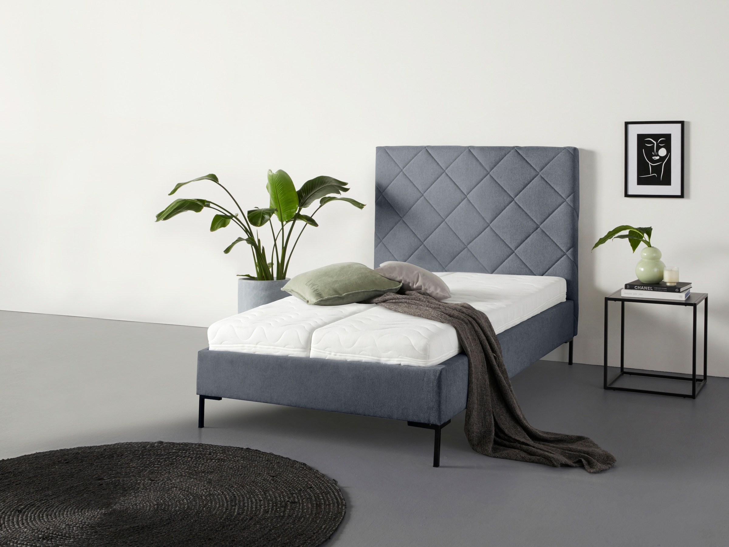 Home affaire Polsterbett »Charlott« Modernes Polsterbett mit oder ohne Lattenrost