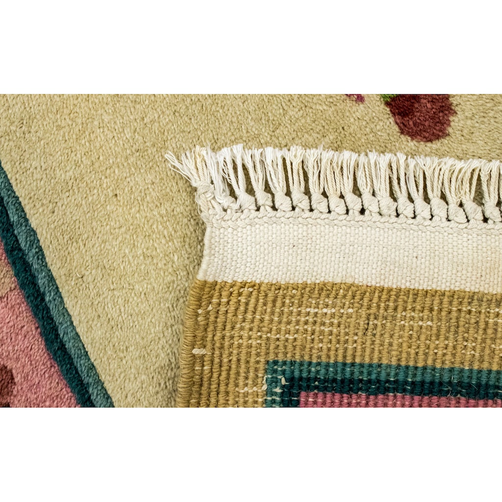 morgenland Wollteppich »China Teppich handgeknüpft beige«, rechteckig
