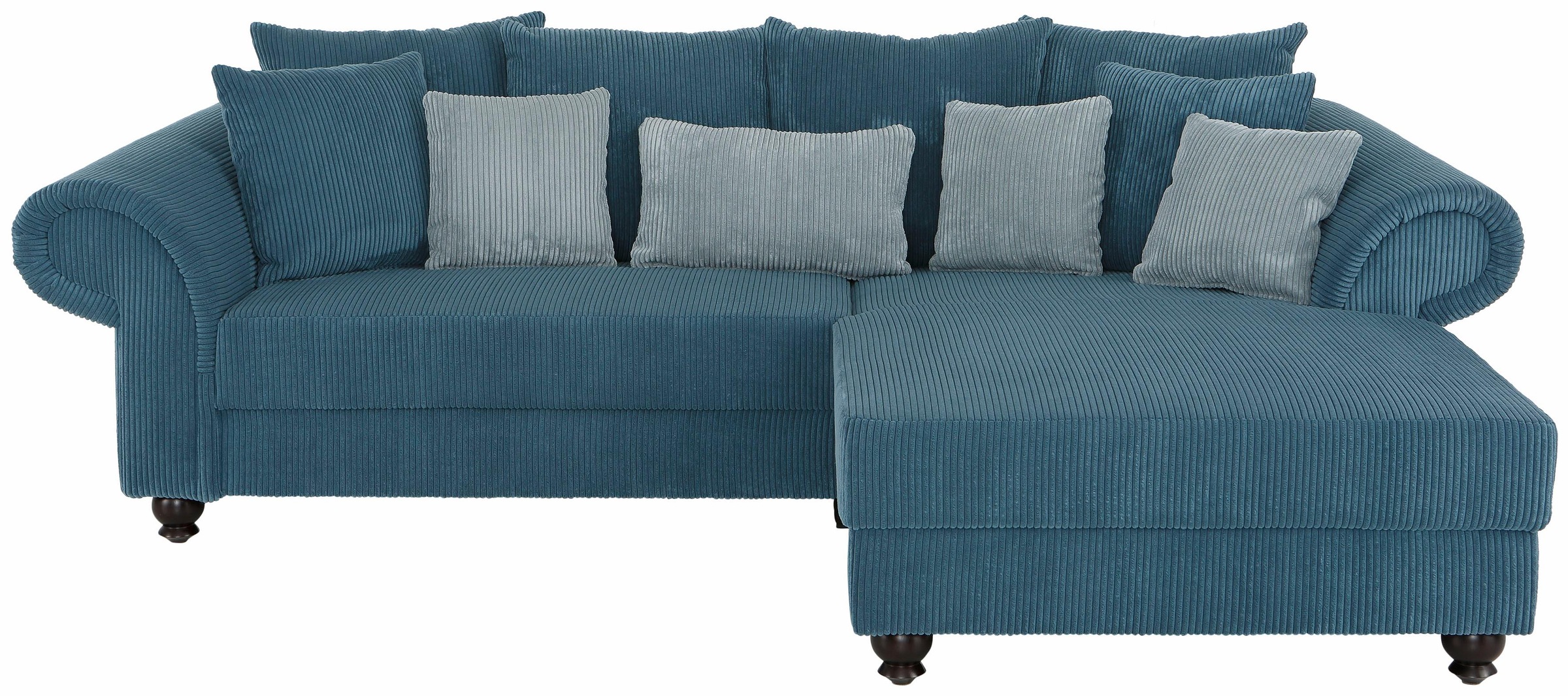 Home affaire Ecksofa »King George King Henry, Mega Sofa, Breite 260cm, L-Form«, mit Federkern, in legerer Polsterung und vielen Kissen