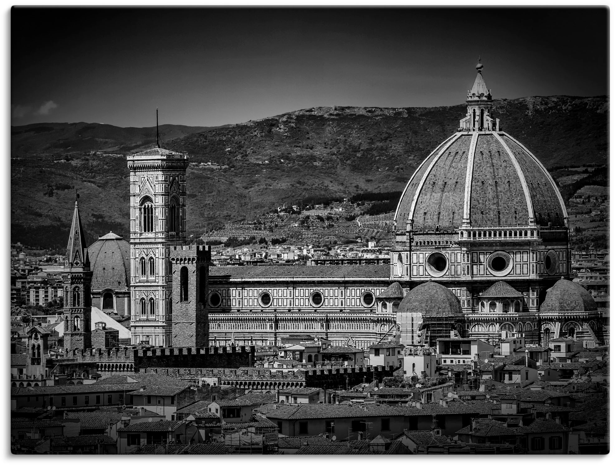 Leinwandbild »Florenz Piazzale Michelangelo«, Italien, (1 St.), auf Keilrahmen gespannt