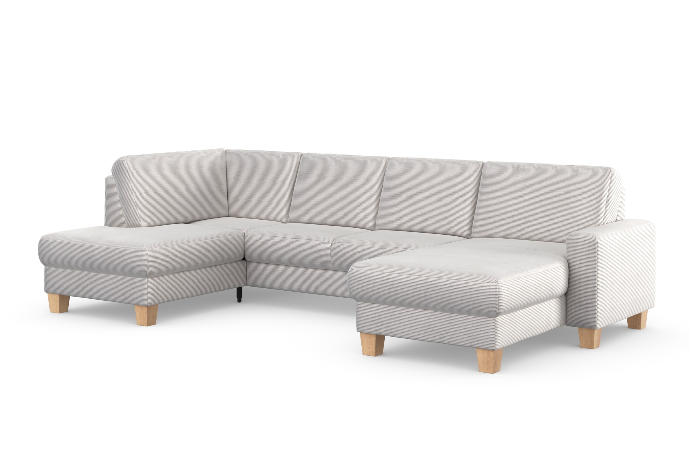 Home affaire Wohnlandschaft »Summer U-Form«, mit oder ohne Bettfunktion und Bettkasten, Cord-Bezug