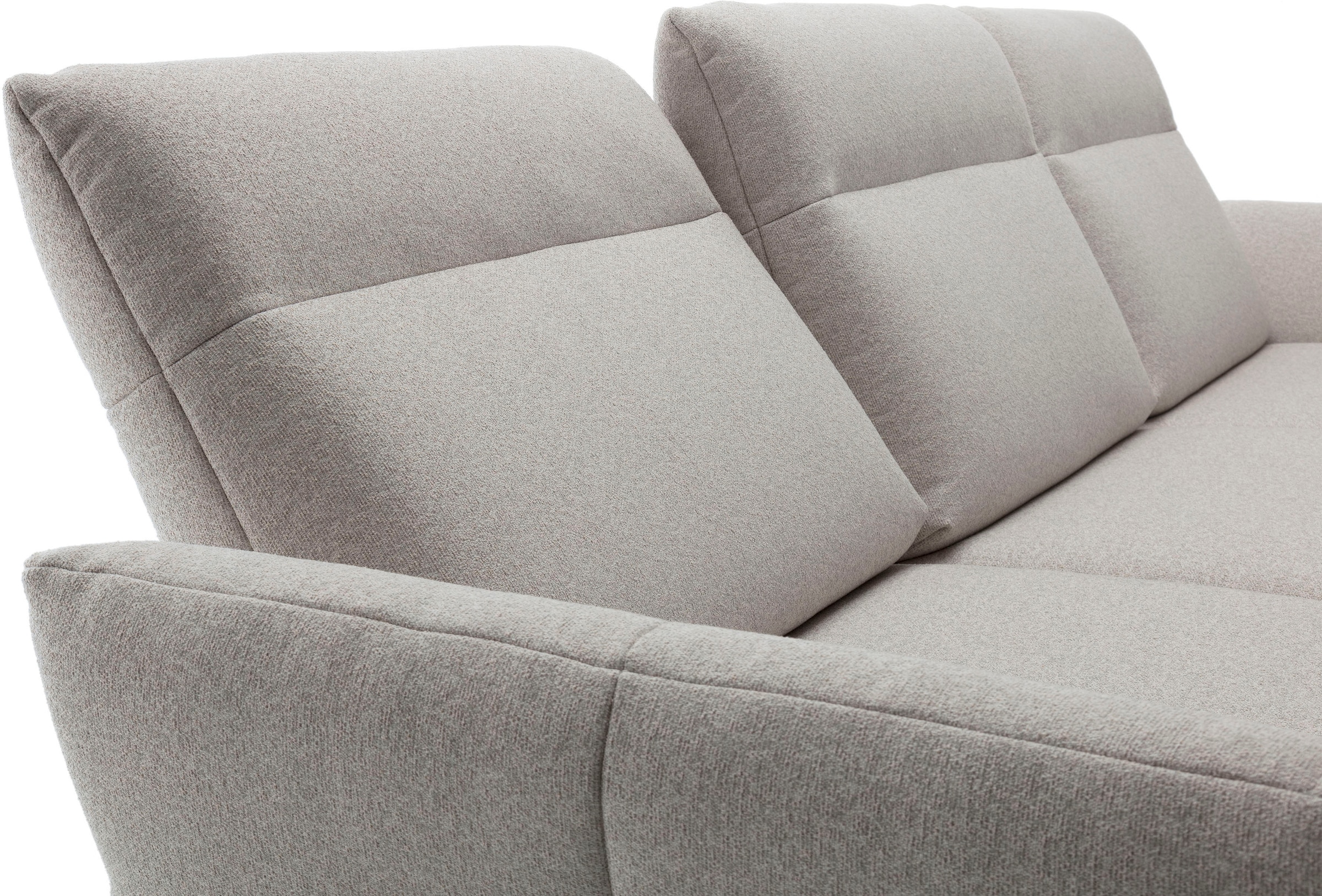 Creation BY ROLF BENZ Ecksofa »CR.460«, Sockel in Eiche, Winkelfüße in Umbragrau, Breite 318 cm