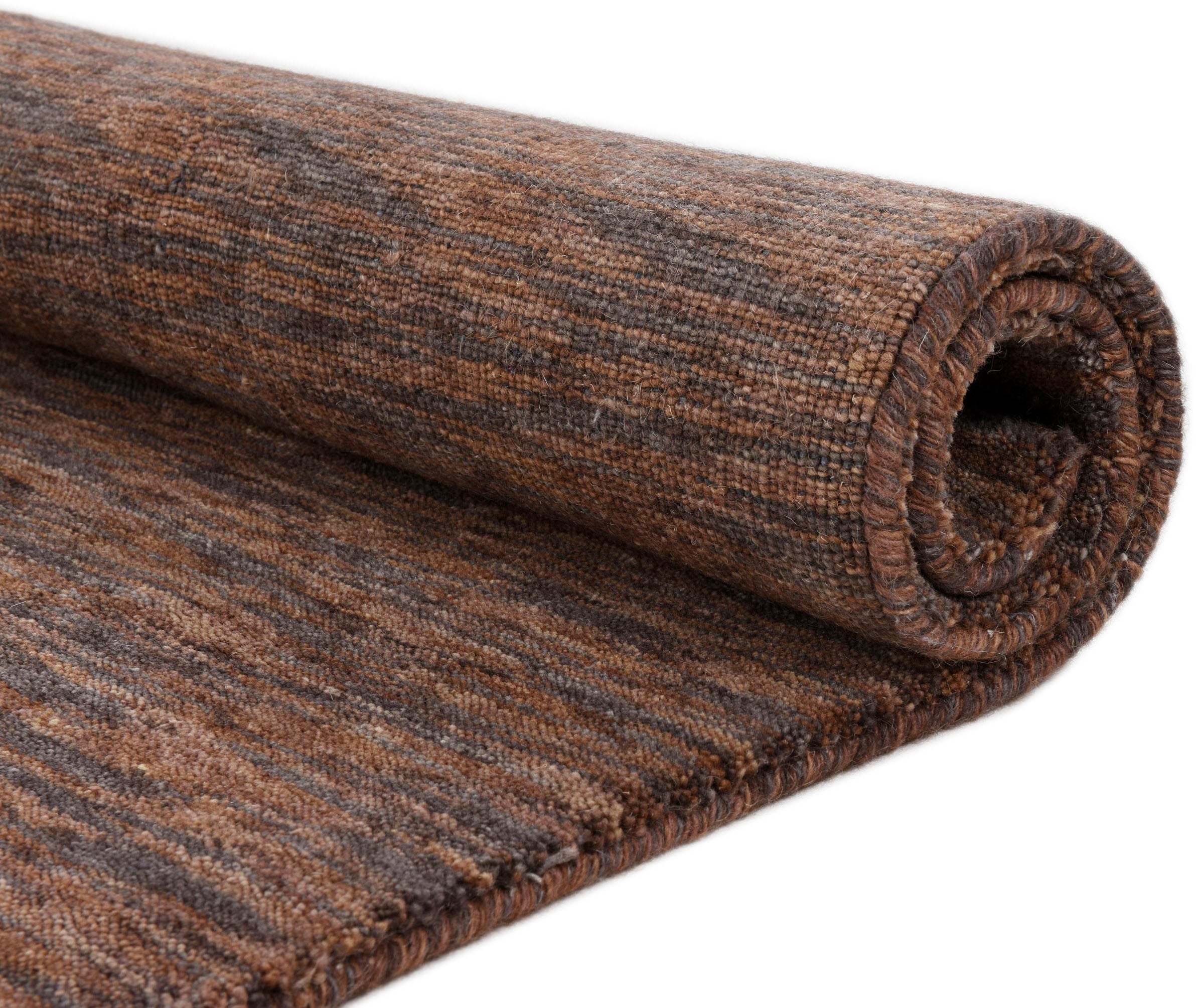 THEKO Wollteppich »Nebraska Uni« rechteckig 12 mm Höhe reine Wolle, handgewebt, ideal im Wohnzimmer & Schlafzimmer