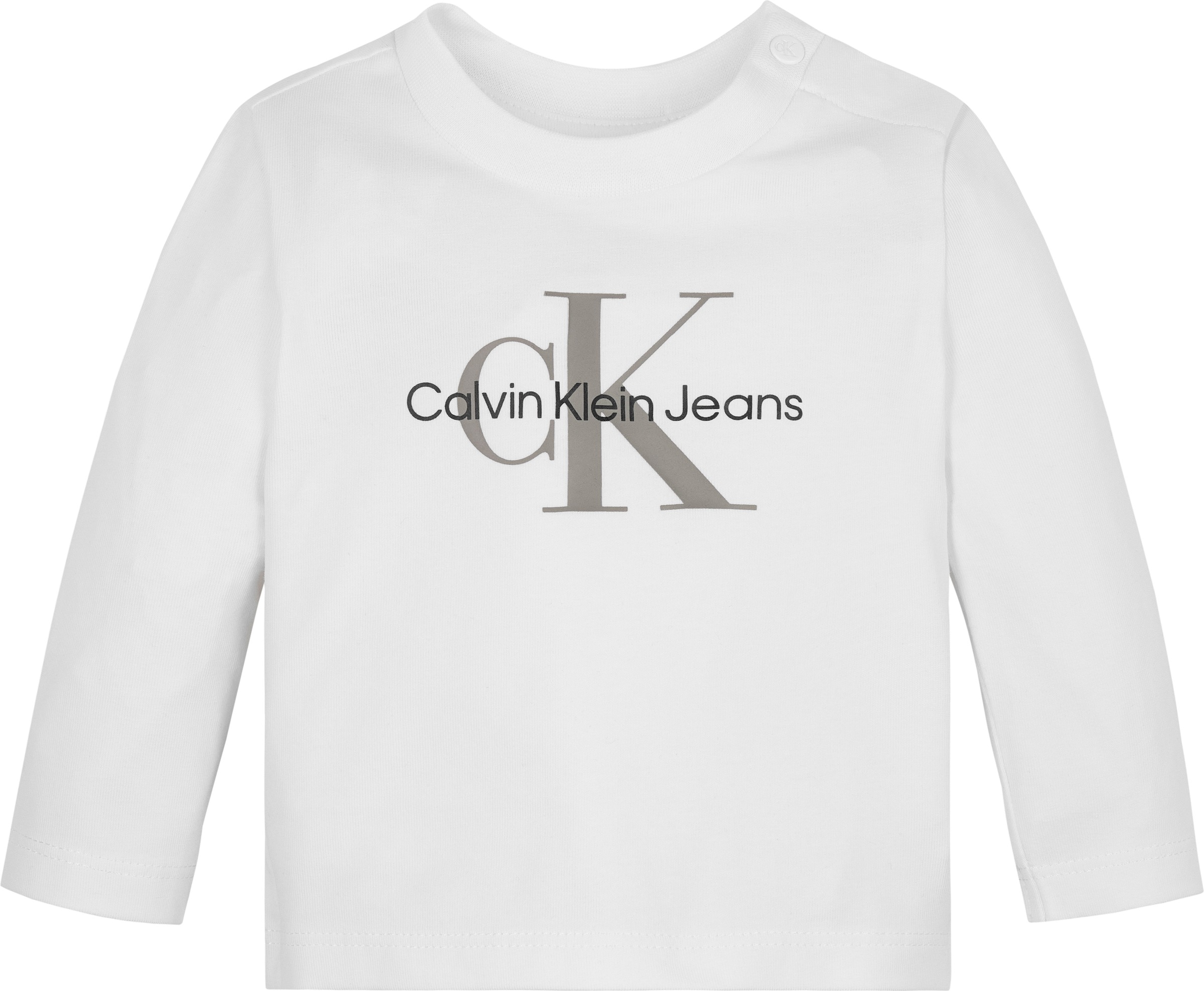 Calvin Klein Jeans Langarmshirt »MONOGRAM LS T-SHIRT«, für Babys bis 2 Jahre, mit großem Druck