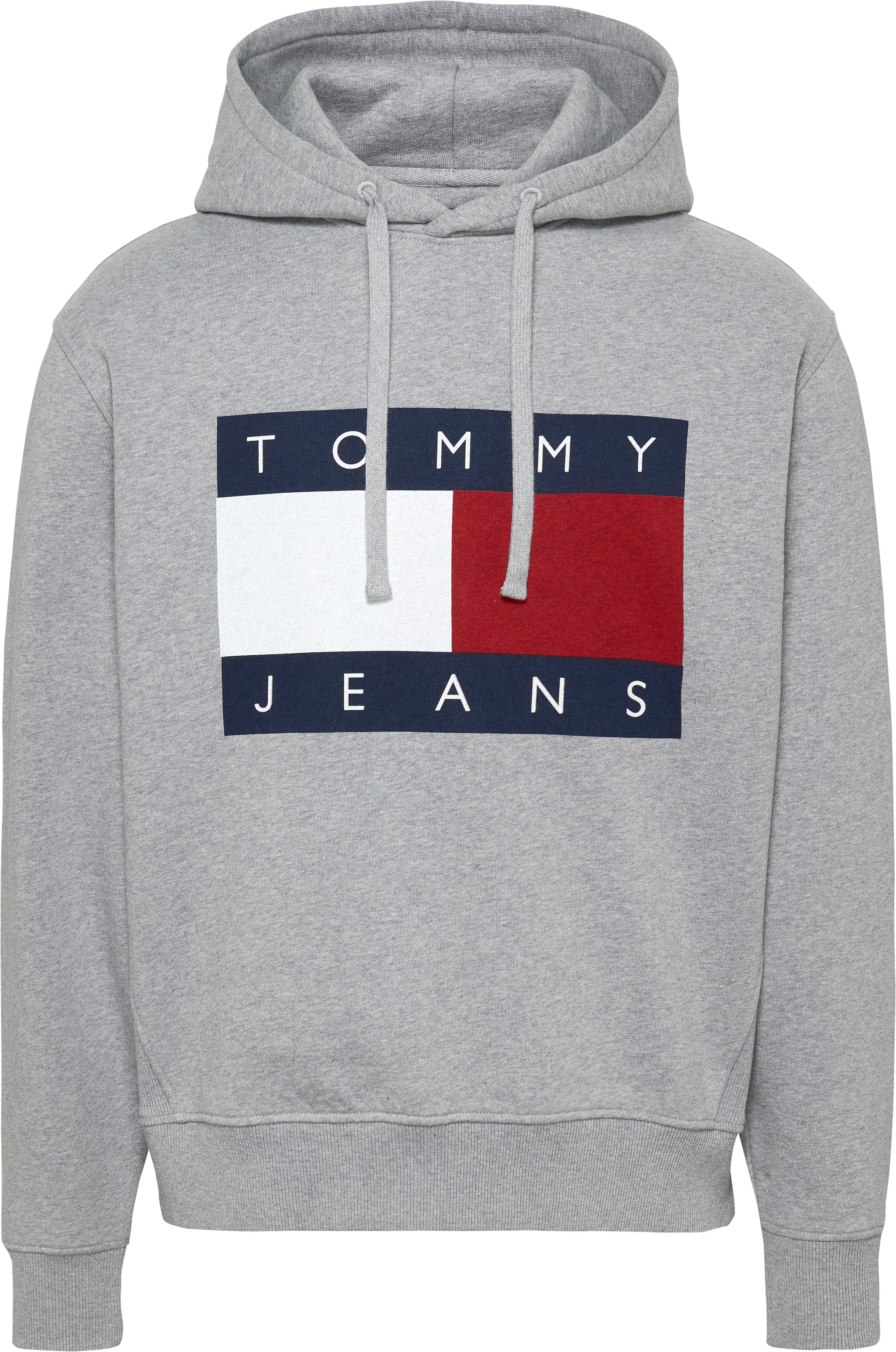 Tommy Jeans Hoodie »TJM MELANGE FLAG HOODIE«, mit großem Logo