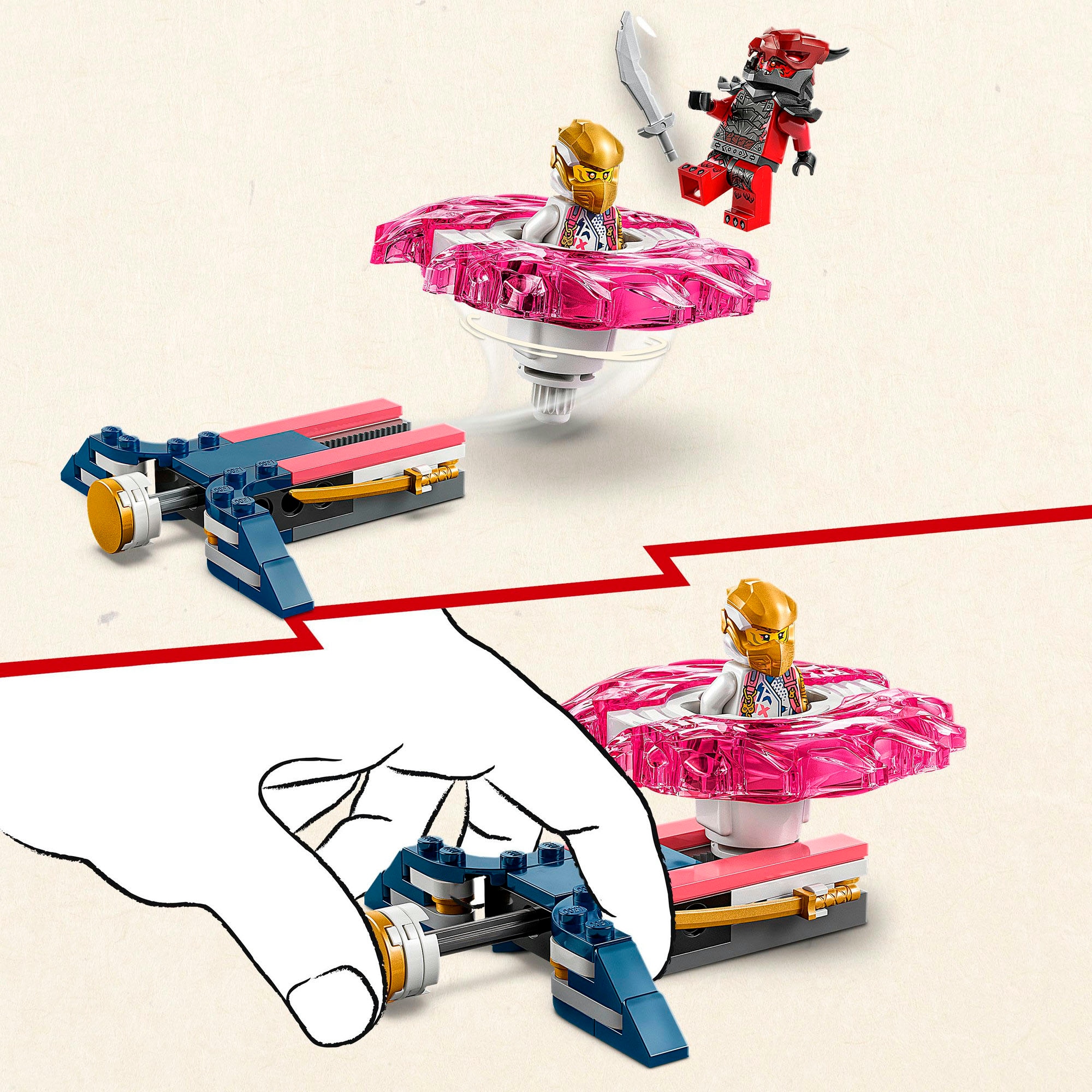 LEGO® Konstruktionsspielsteine »Soras Drachen-Spinjitzu-Spinner (71824), LEGO Ninjago«, (56 St.), Made in Europe