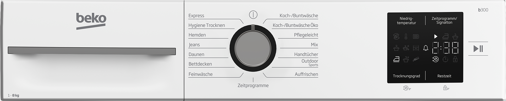 BEKO Wärmepumpentrockner »BM3T38220X« Wärmepumpentechnologie trocknet Wäsche bei niedriger Temperatur.