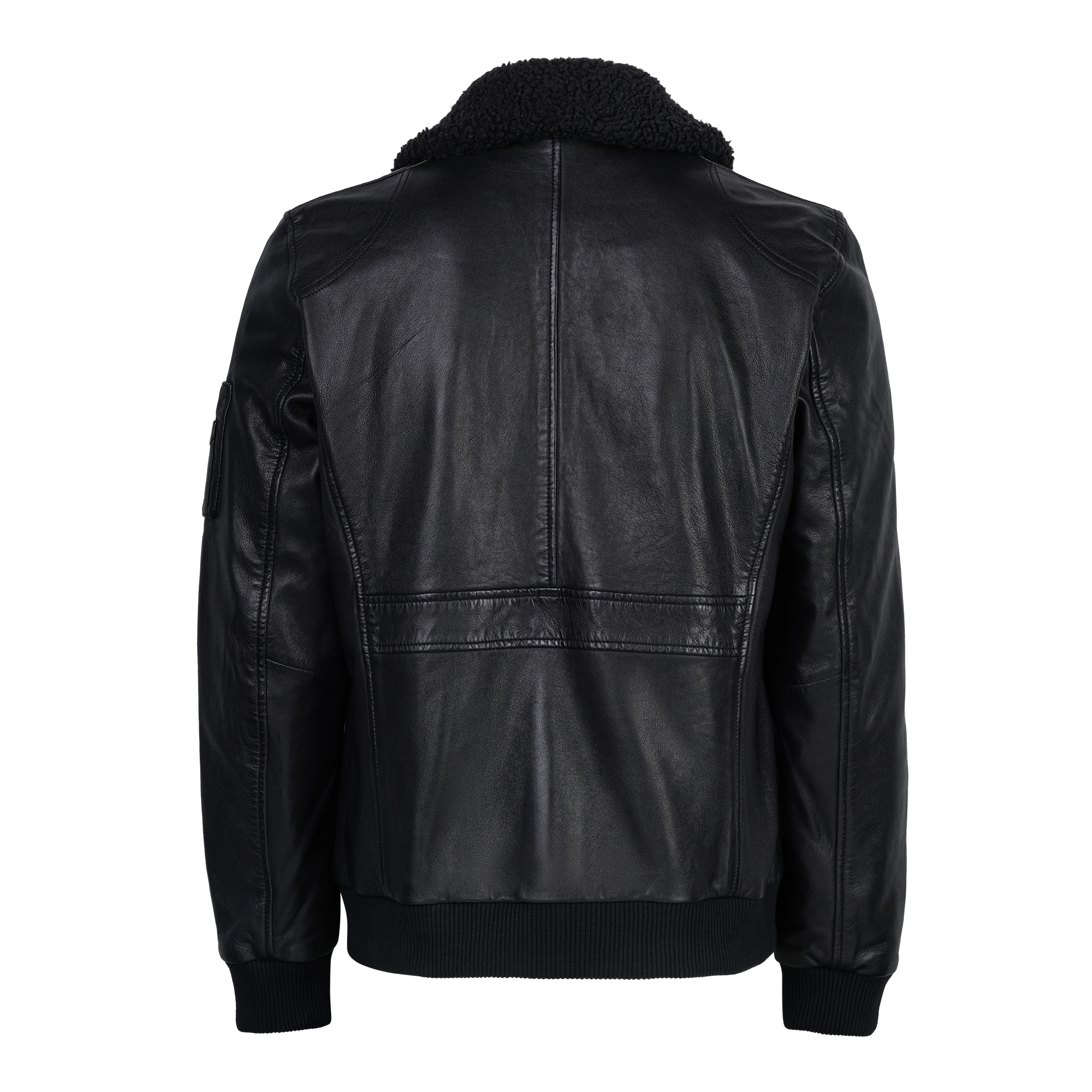 trueprodigy Lederjacke »Blaze Pilotenjacke mit Kunstpelzkragen und Rippbündchen« ohne Kapuze