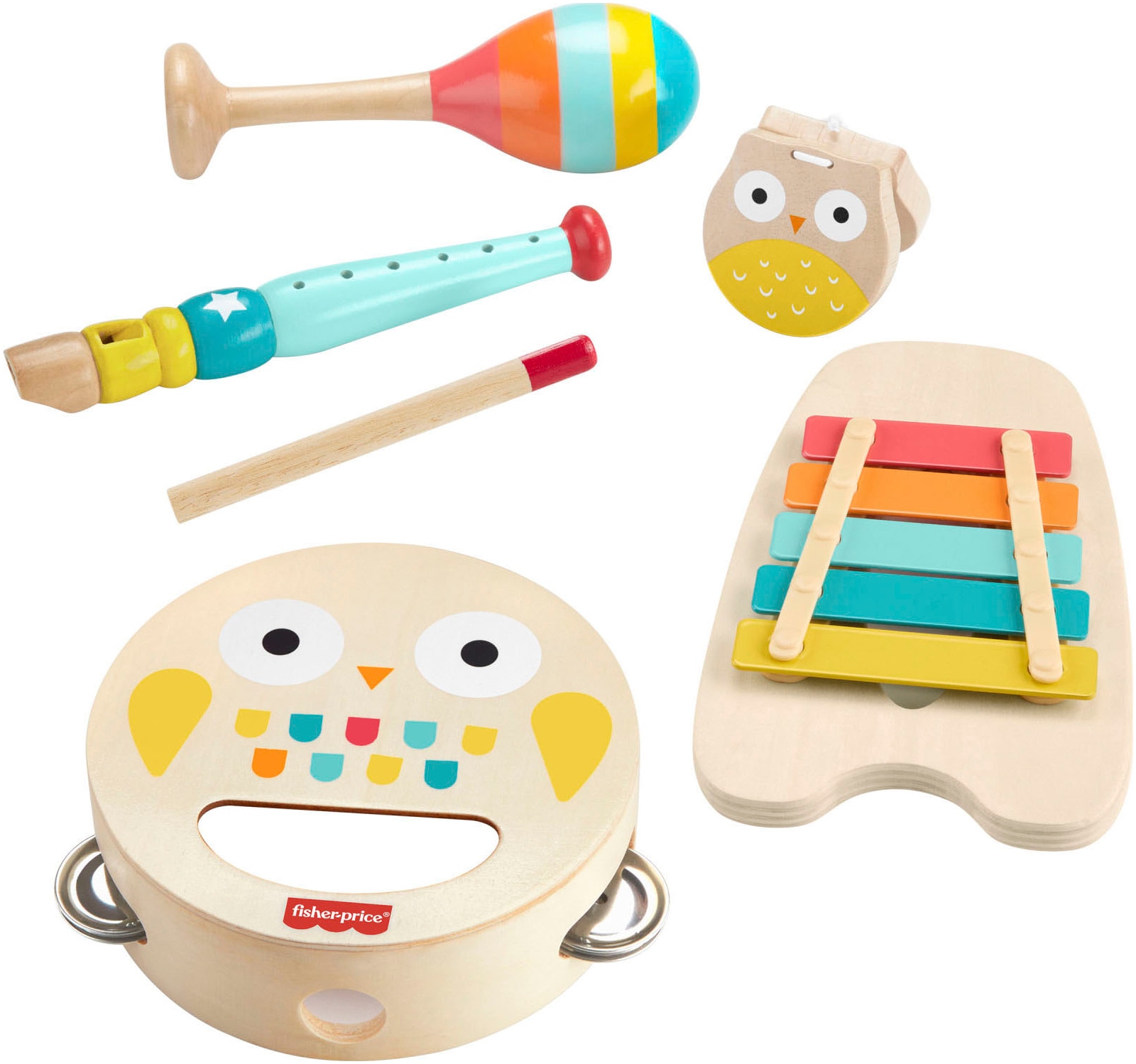 Fisher-Price® Spielzeug-Musikinstrument »Holzinstrumente«, (Set, 6 tlg.)