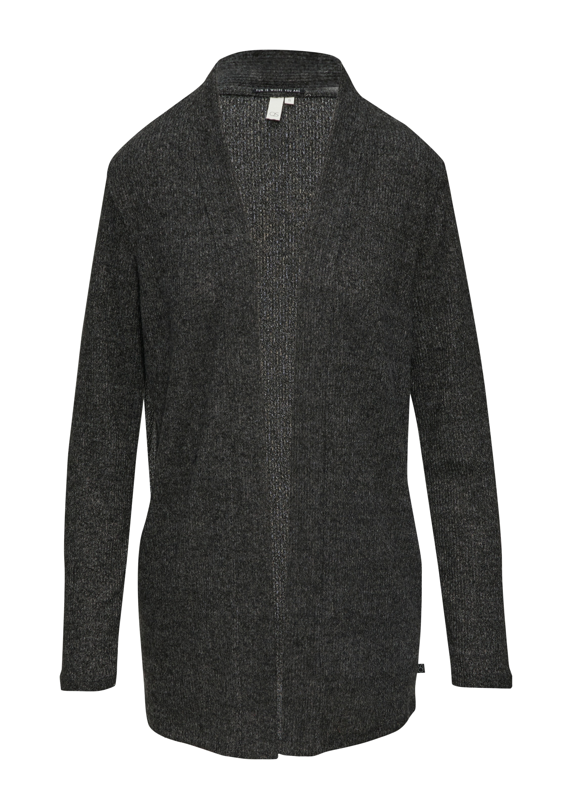 QS Longstrickjacke, in Melange Optik