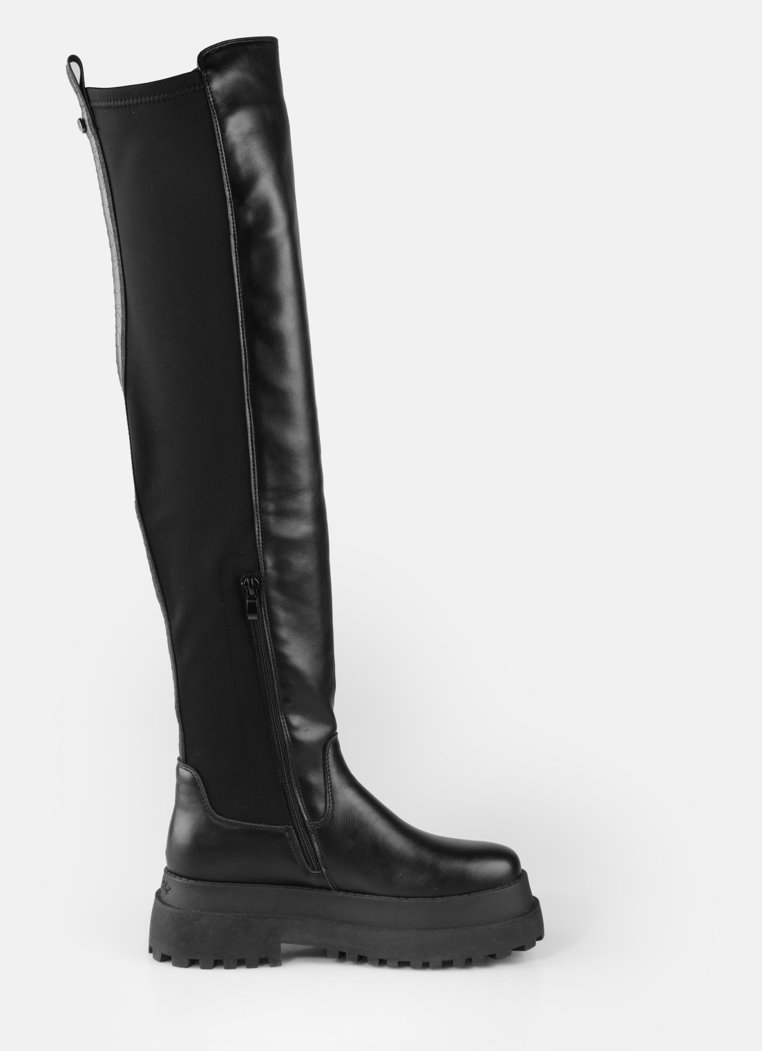 Buffalo Overkneestiefel »PLUTO«  Langschaftstiefel, Festivalboots mit Stretchschaft