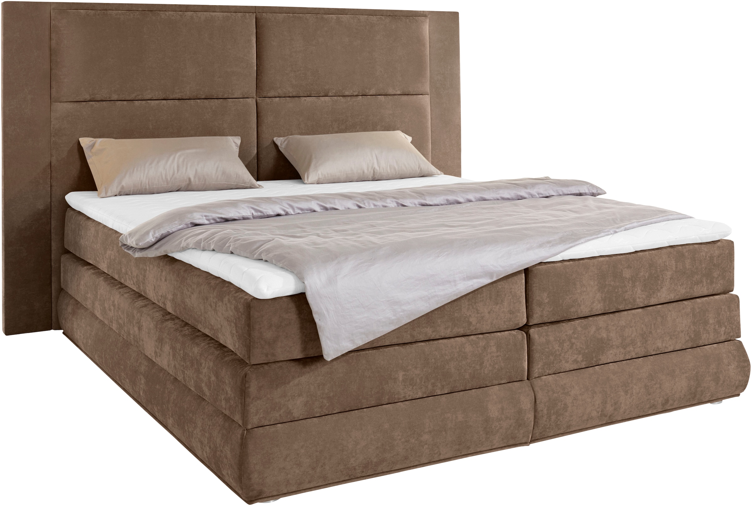 COLLECTION AB Boxspringbett Copenhagen, inklusive Bettkasten und Topper, wahlweise mit LED-Beleuchtung
