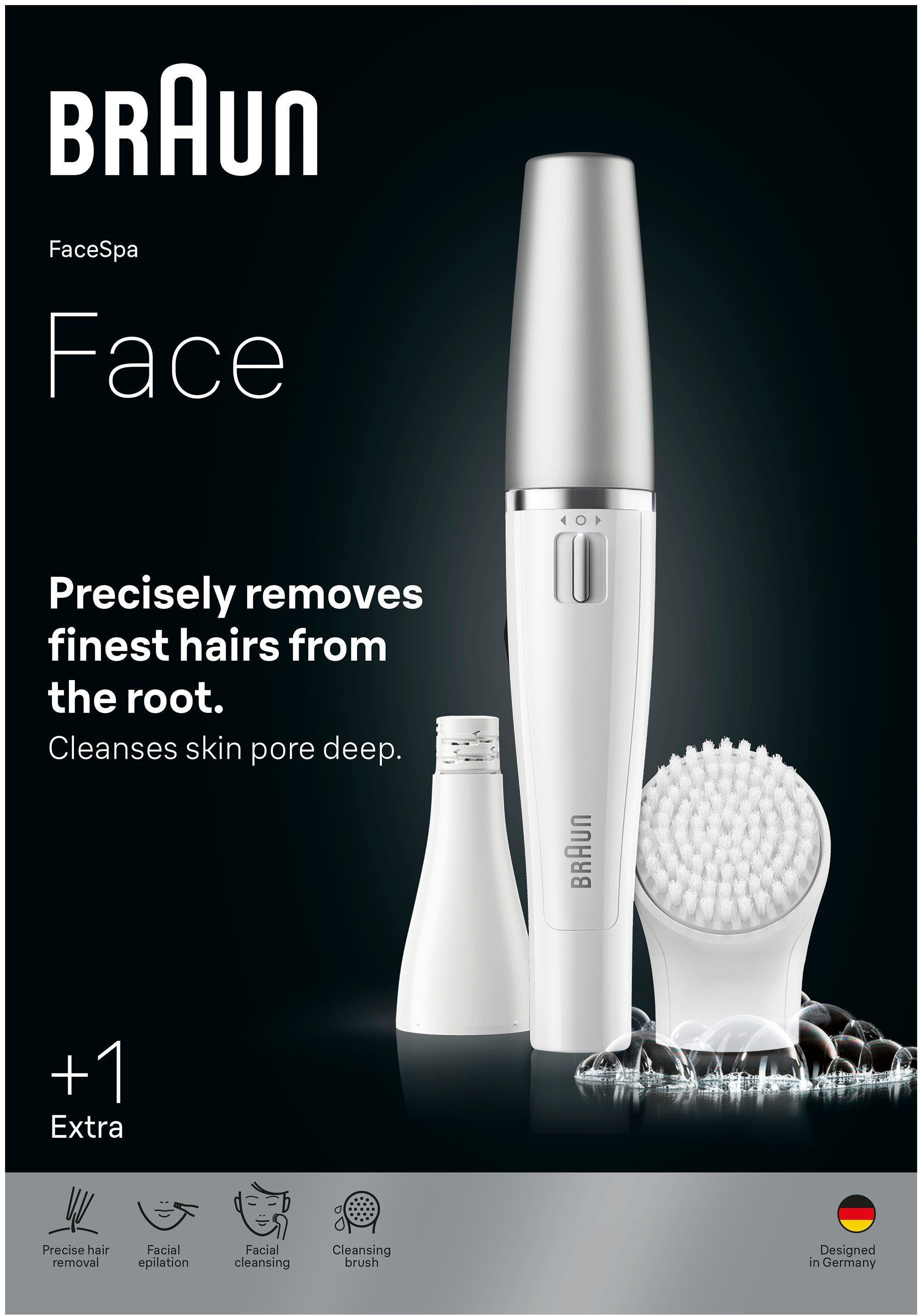 Braun IPL-Haarentferner »PL7431 & Face 810« 400000 Lichtimpulse 4 smarte Aufsätze & FaceSpa Gesichtsepilierer & Reinigungssystem