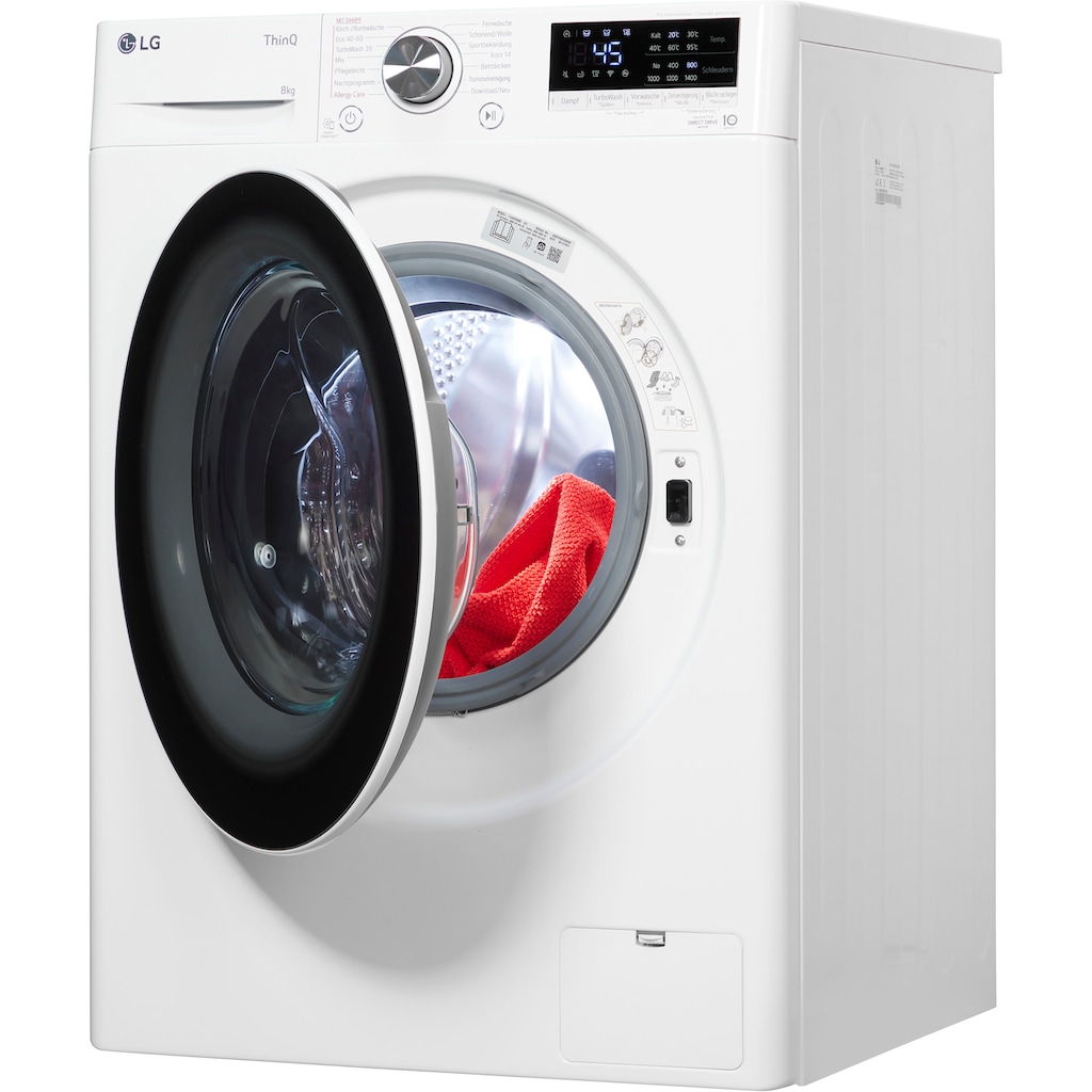 LG Waschmaschine »F4WV5080«, F4WV5080, 8 kg, 1400 U/min, Steam-Funktion