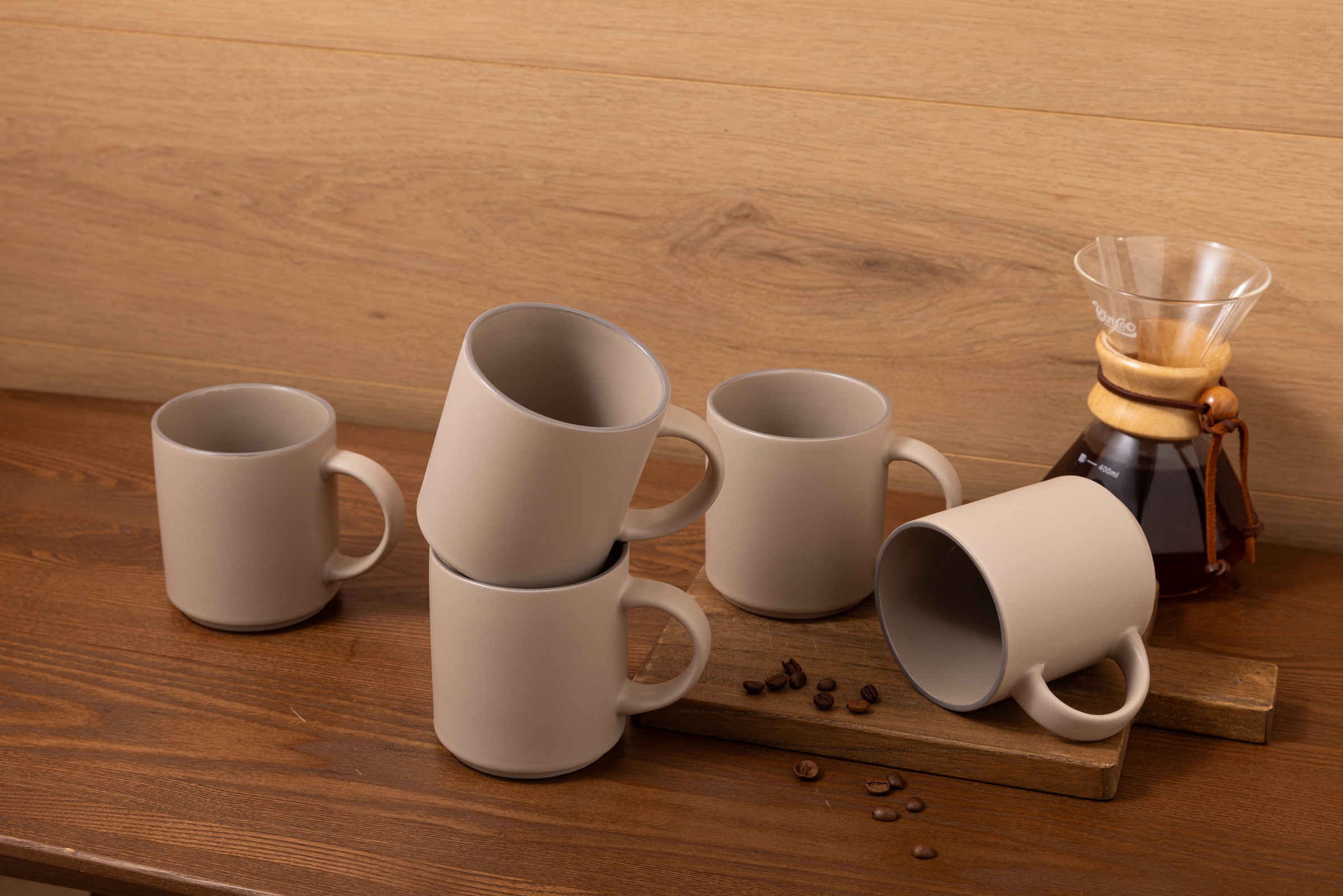 OTTO home Becher »Kaffeebecher Ylvii, 6er Set« spülmaschinenfest und mikrowellengeeignet, 350 ml