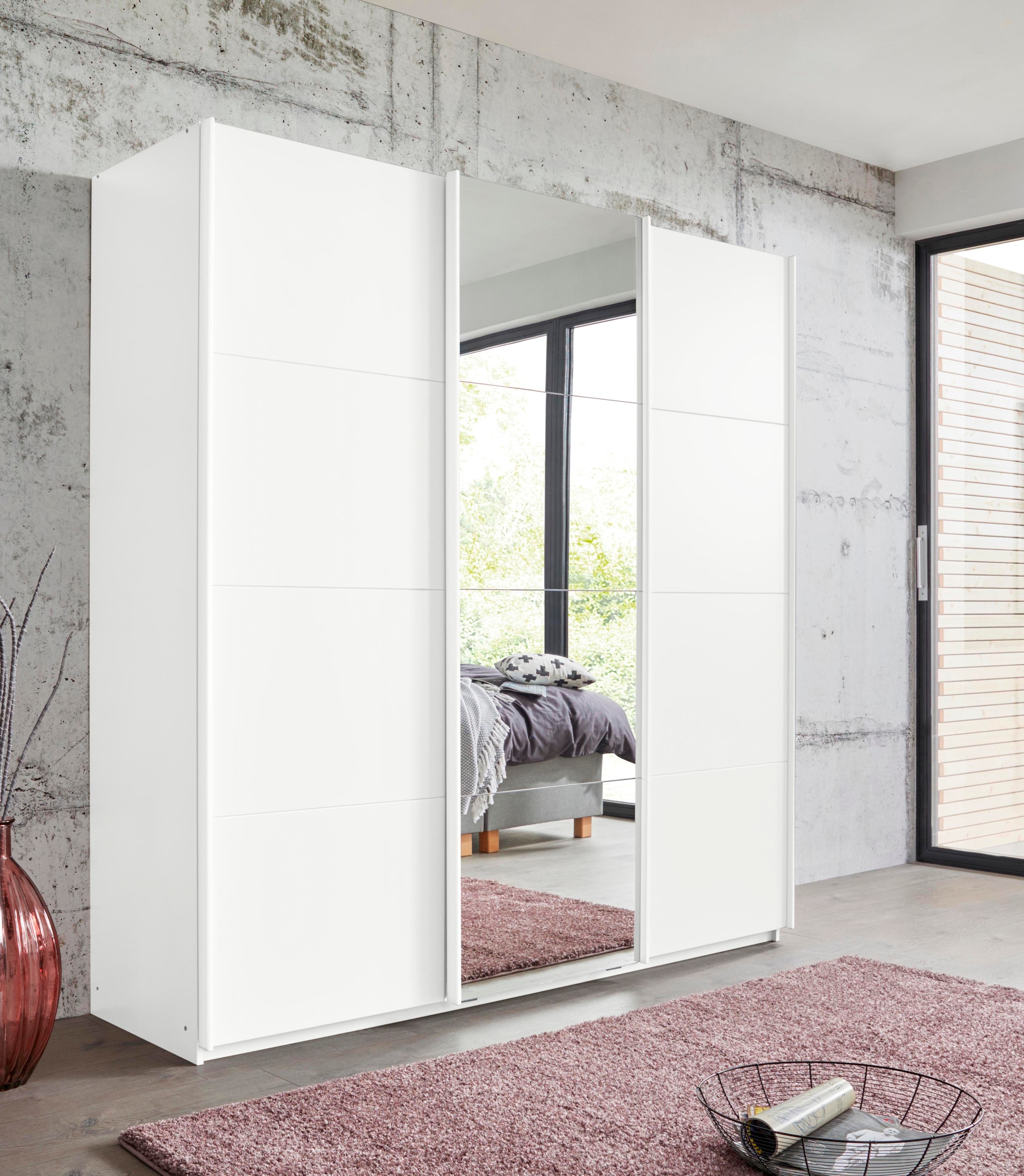 rauch Schwebetürenschrank »Kleiderschrank Schrank Garderobe Wäscheschrank BESTSELLER KEPAN«, inkl. Schubladen-Einsatz und extra Einlegeböden MADE IN GERMANY