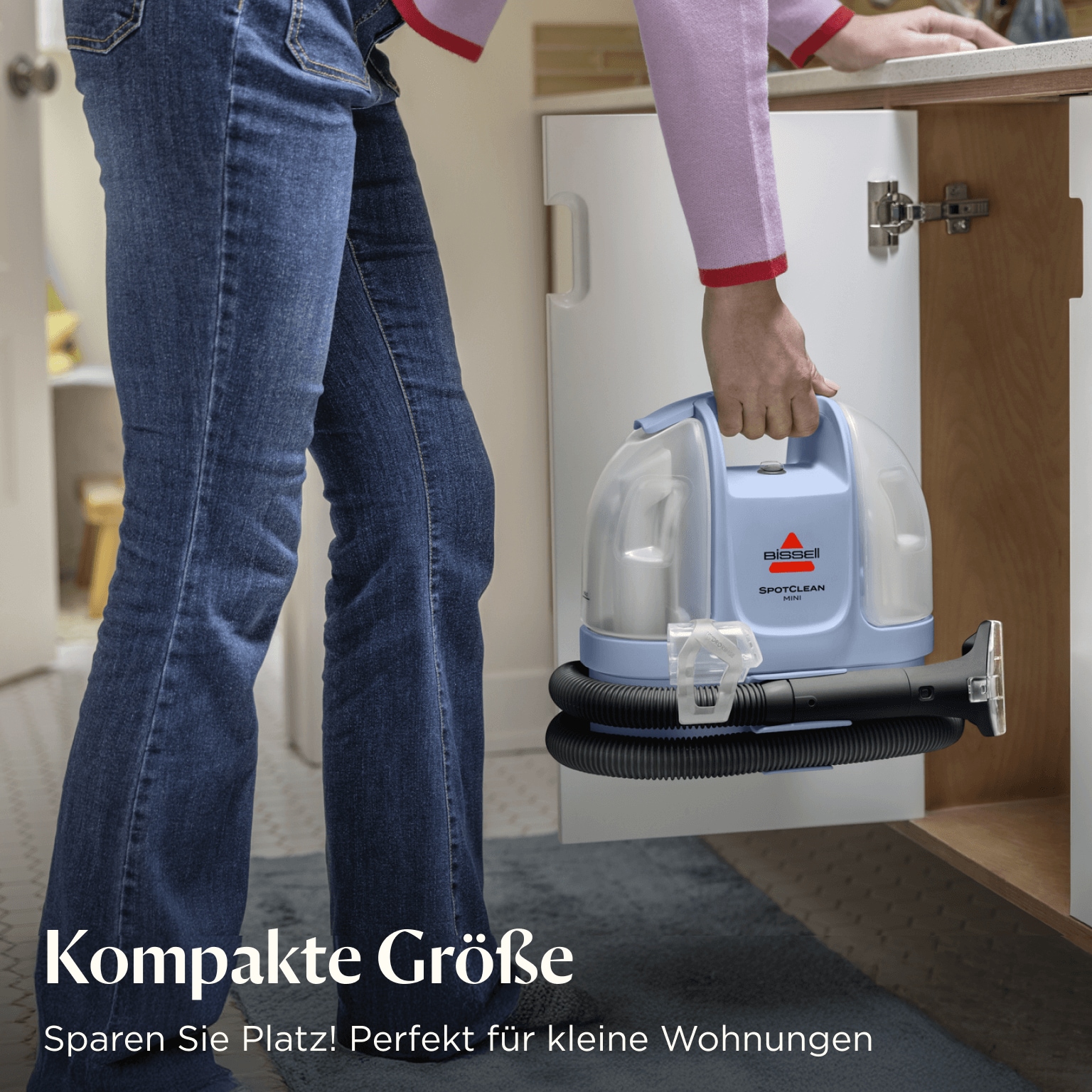 Bissell Wasch-Sauger »SpotClean Mini Select, leicht & klein, starke Saugleistung, Dual-Tank«, 12.5kPa, reinigt Flecken auf Teppich, Polster, Autositz