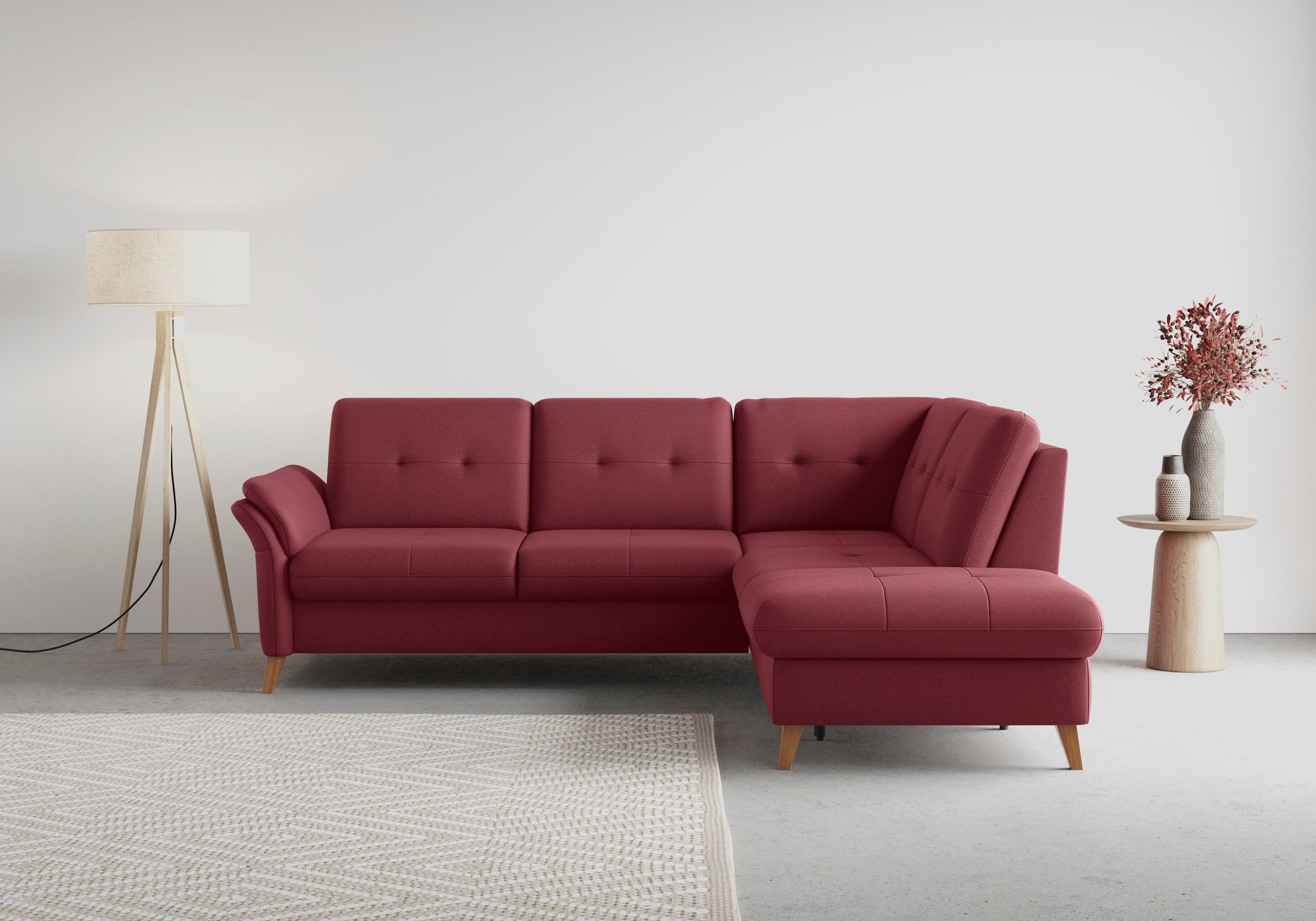 sit&more Ecksofa »Göteborg«, inkl. Sitztiefenverstellung, wahlweise mit Bettfunktion & Bettkasten