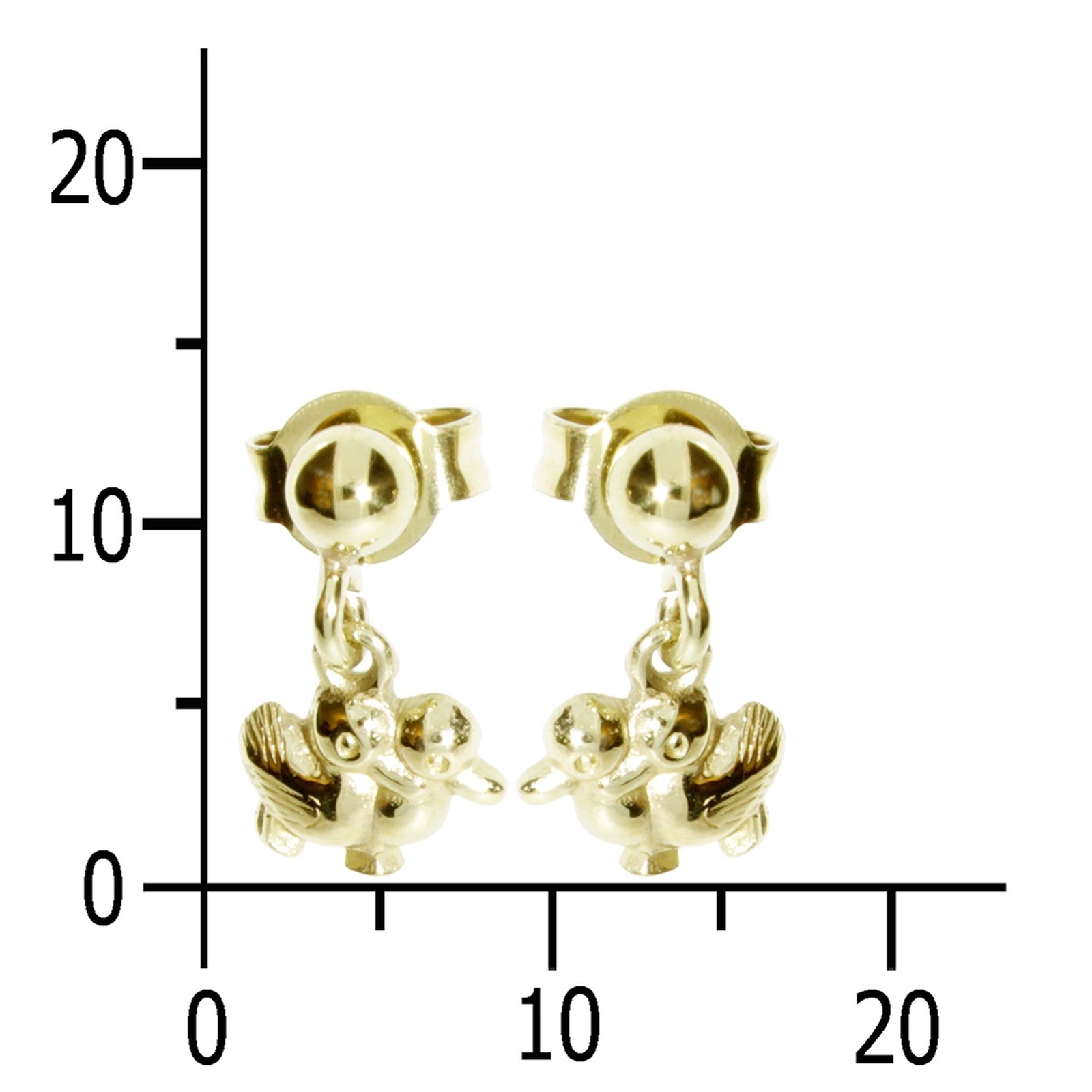 OSTSEE-SCHMUCK Paar Ohrhänger »- Entchen - Gold 333/000 -,«