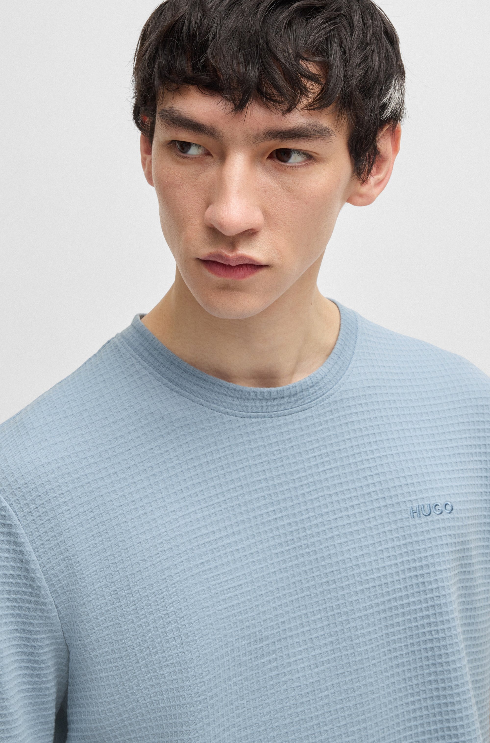 HUGO Underwear T-Shirt »,Austin T-Shirt«, Waffelstruktur und Logo-Stickerei