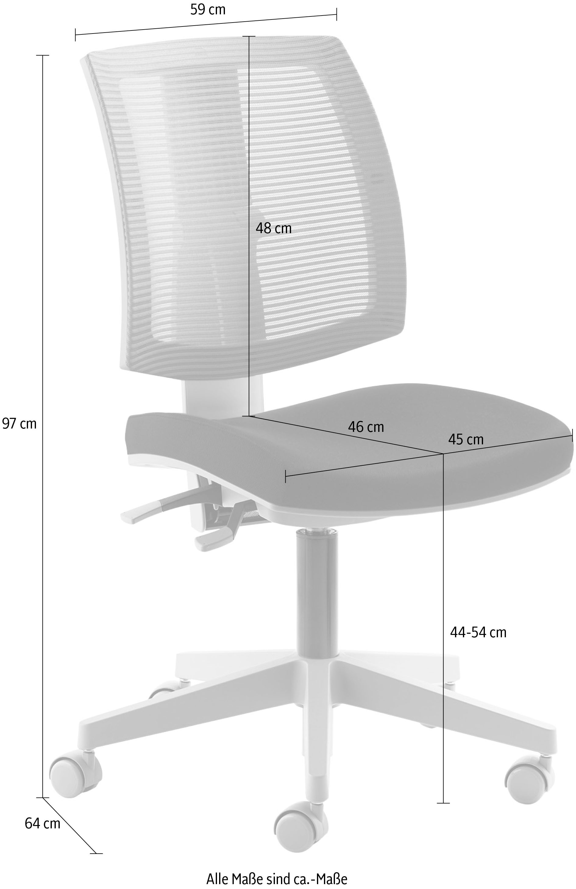 Mayer Sitzmöbel Bürostuhl, Polyester, "MyFlexo"