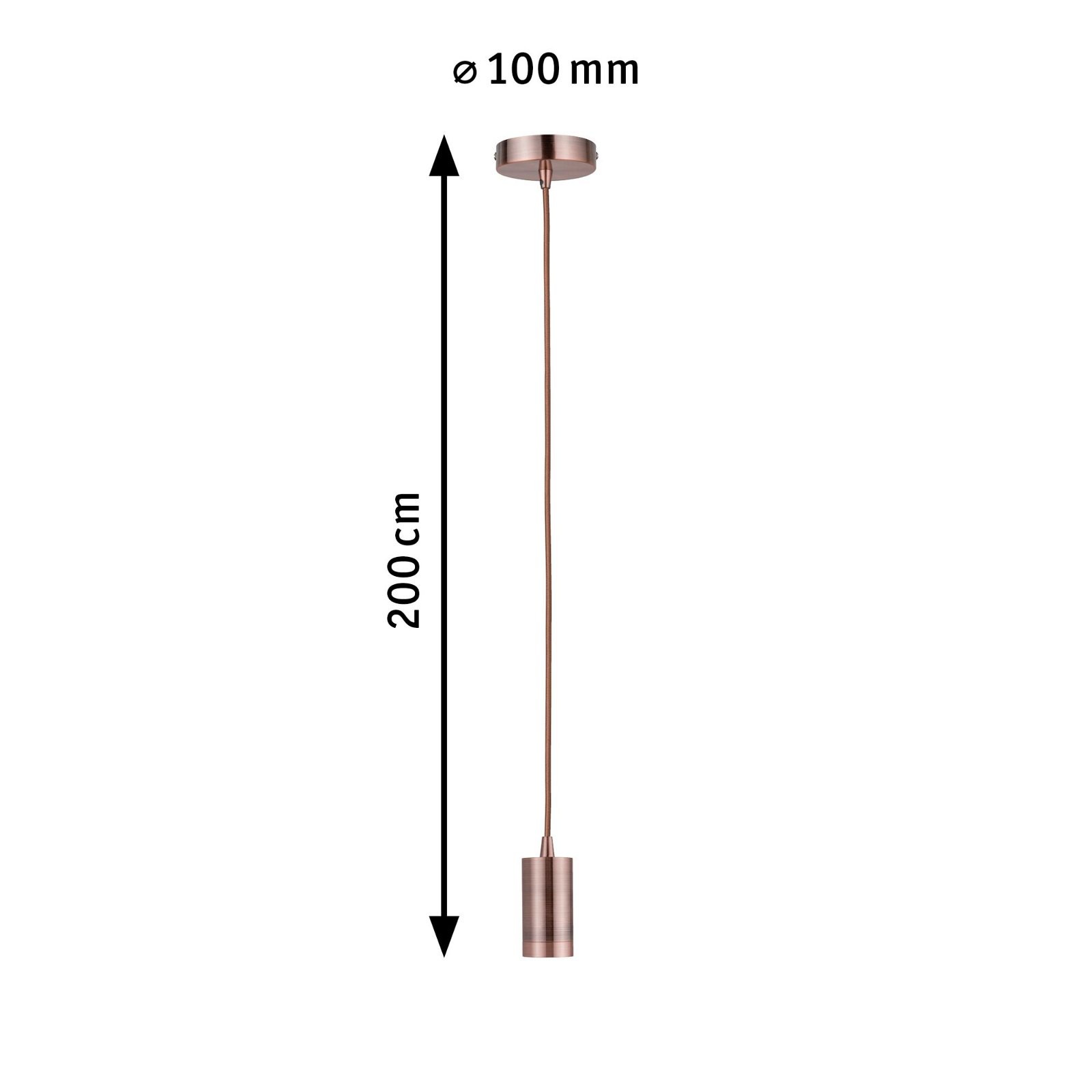 Paulmann Pendelleuchte »Neordic Haldis max. 1x60W Kupfer 230V Metall«, 1 flammig, Leuchtmittel E27 | ohne Leuchtmittel, E27